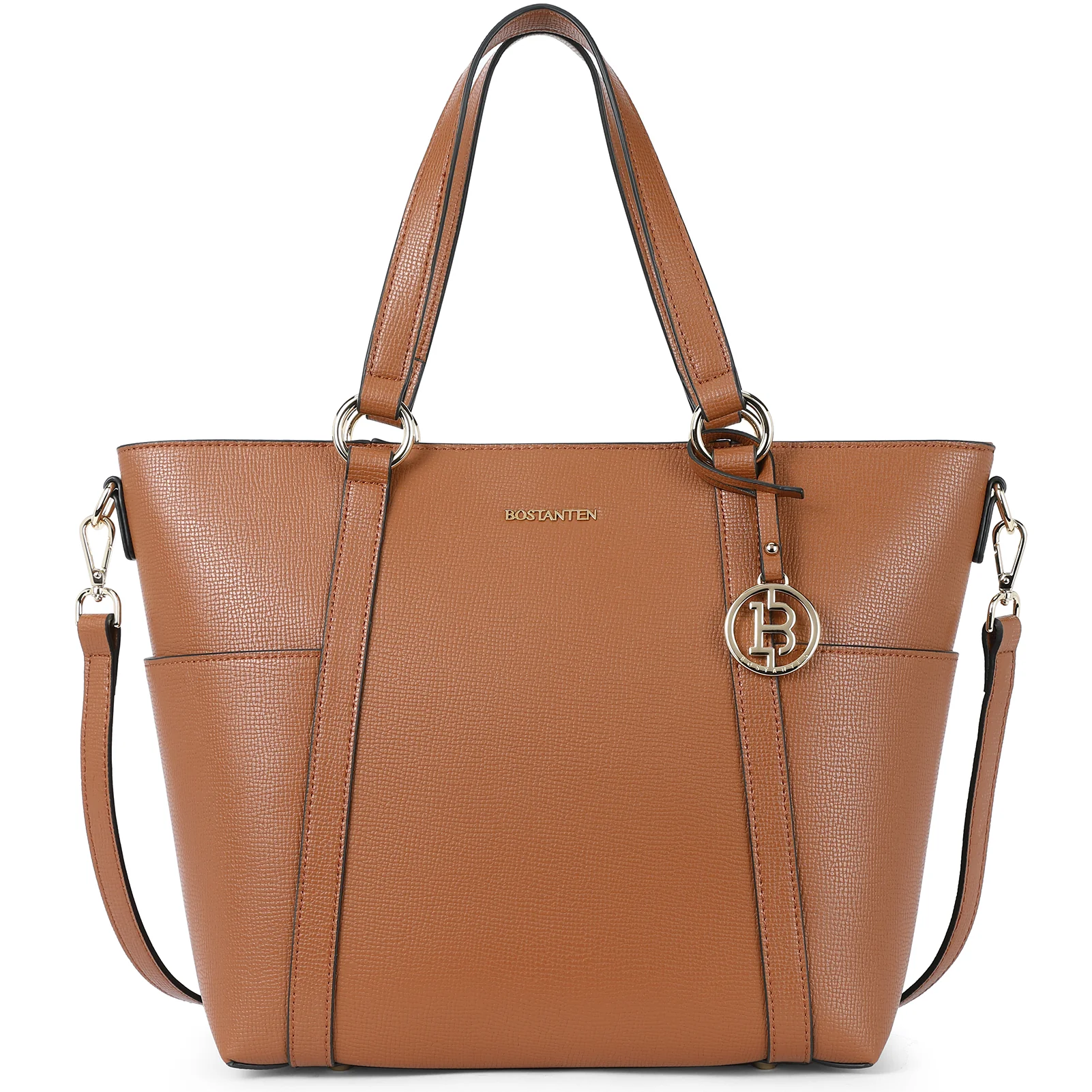 BOSTANTEN Women Leather Handbags Designer Purses Fashion Tote Shoulder Top Handle Bag for Work Daily - Image 11