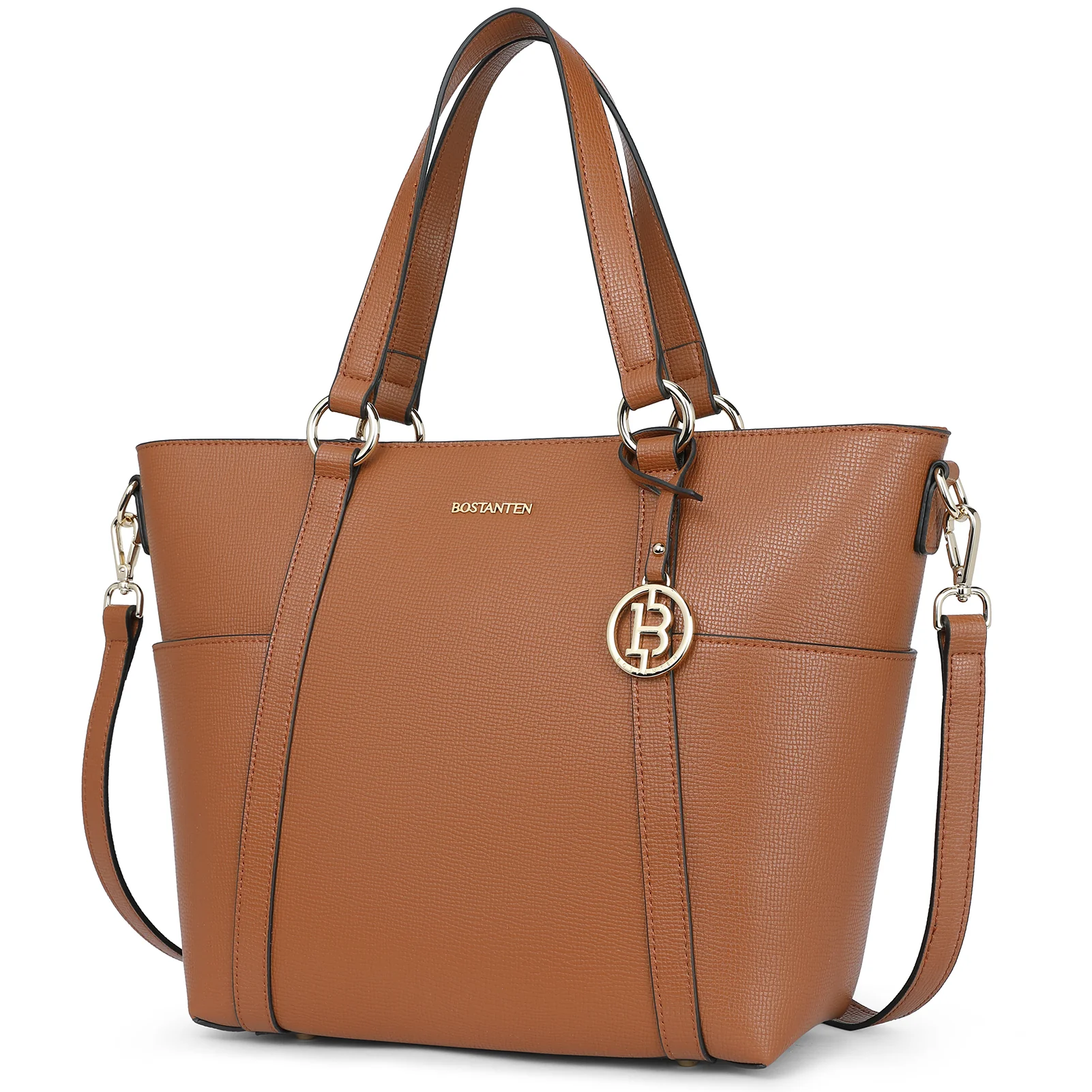 BOSTANTEN Women Leather Handbags Designer Purses Fashion Tote Shoulder Top Handle Bag for Work Daily - Image 12