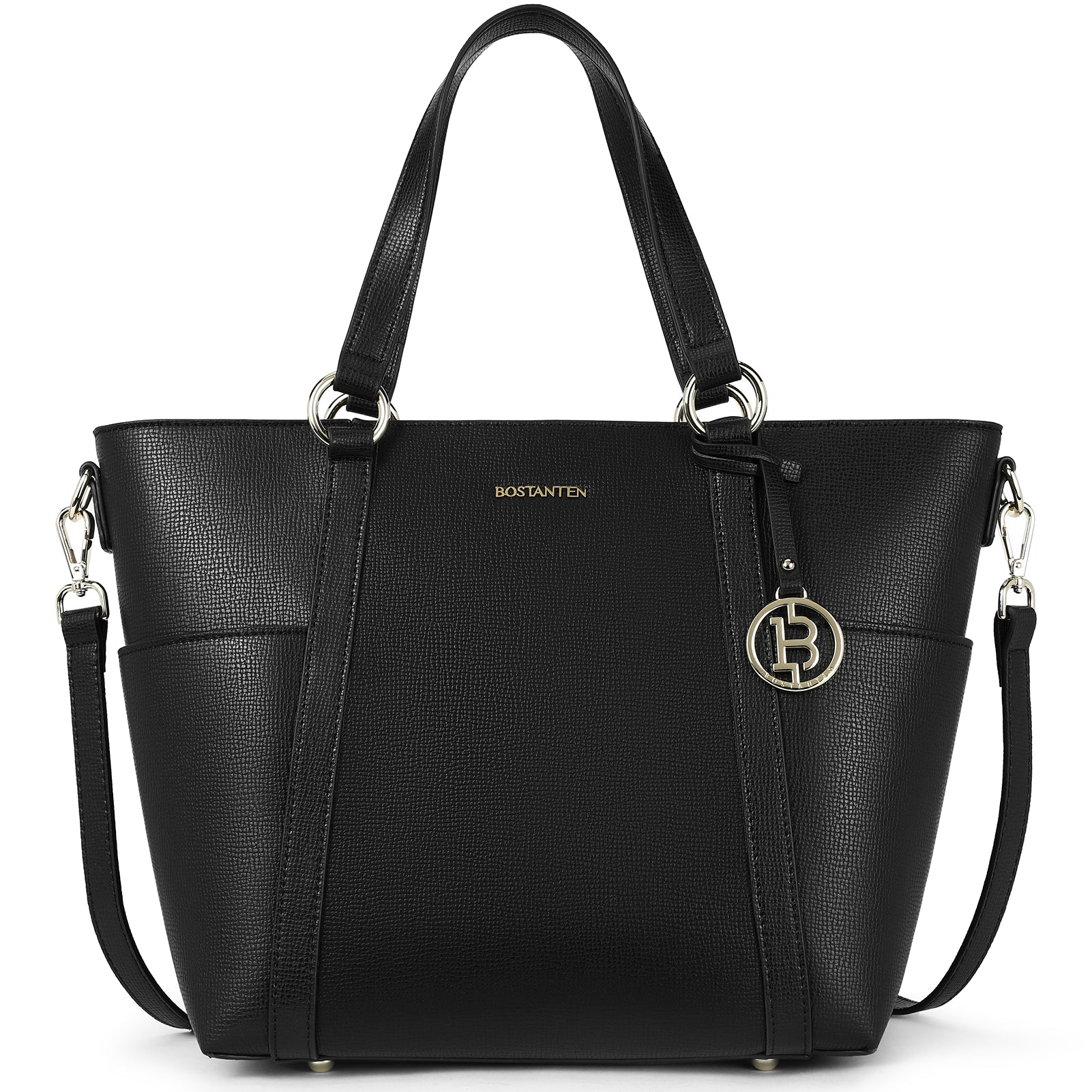 BOSTANTEN Women Leather Handbags Designer Purses Fashion Tote Shoulder Top Handle Bag for Work Daily - Image 3