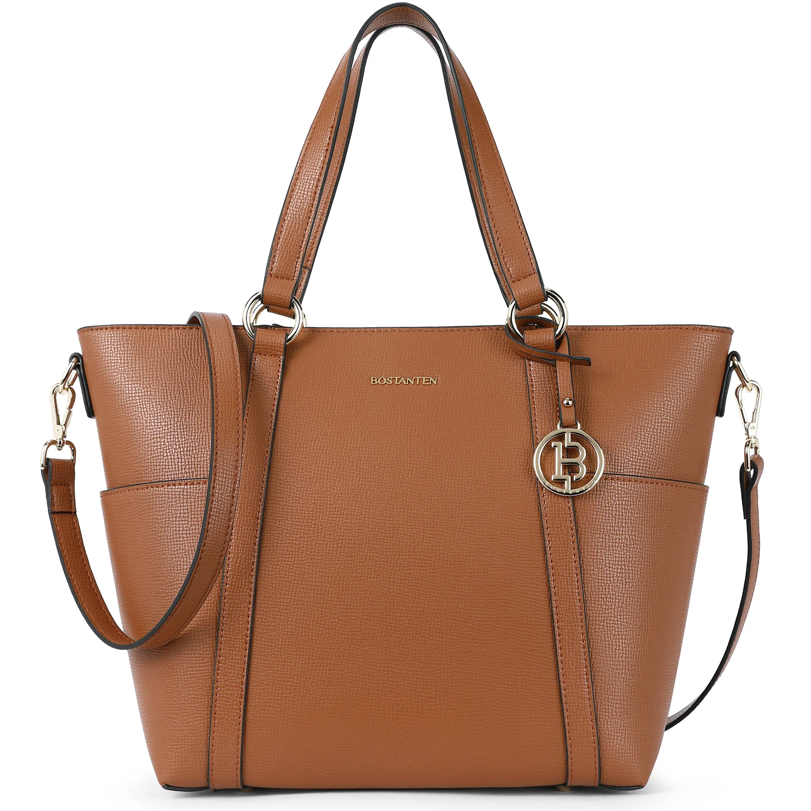 BOSTANTEN Women Leather Handbags Designer Purses Fashion Tote Shoulder Top Handle Bag for Work Daily - Image 9