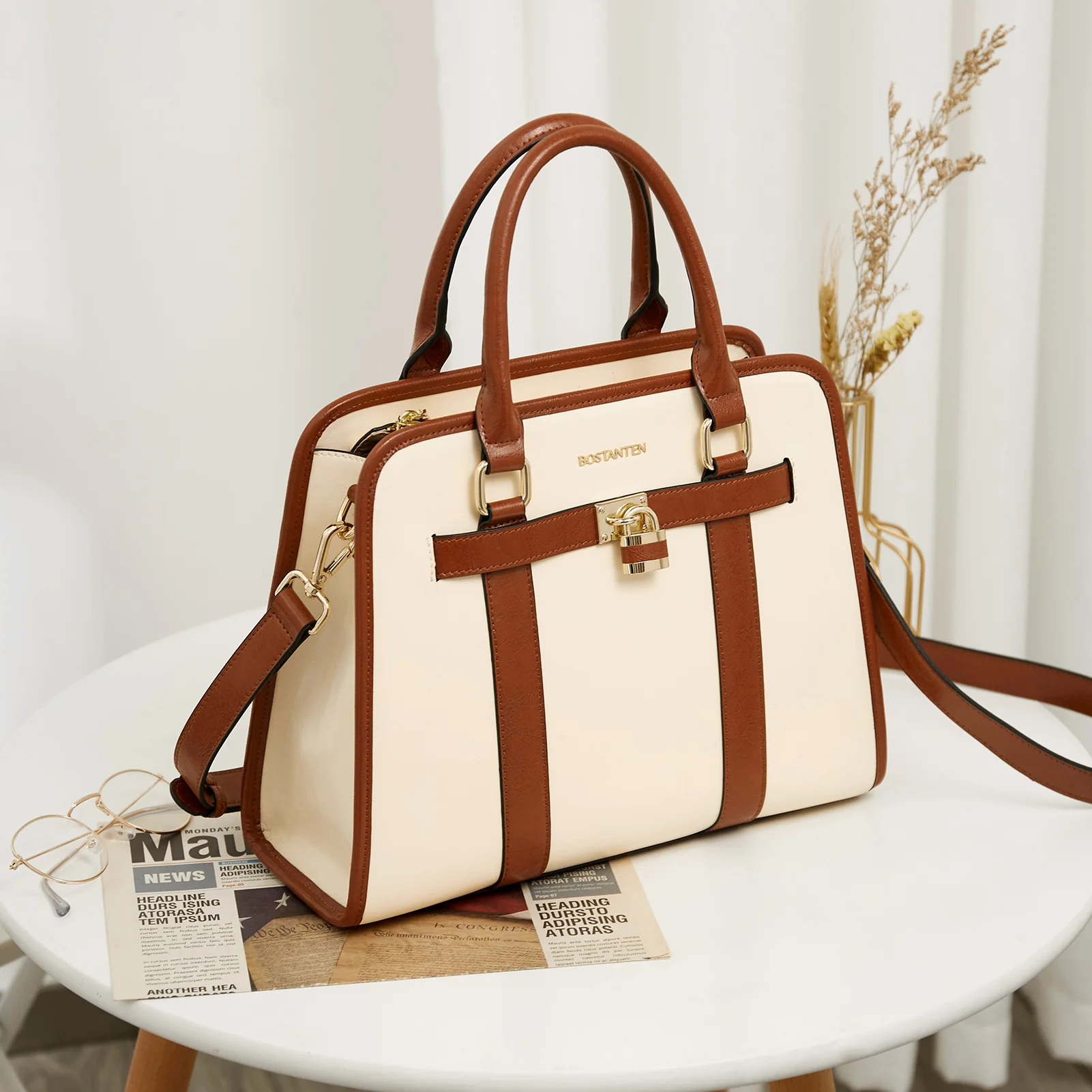 Cruze Stylish Two-Tone Top Handle Work Bag for the Modern Woman - Image 10