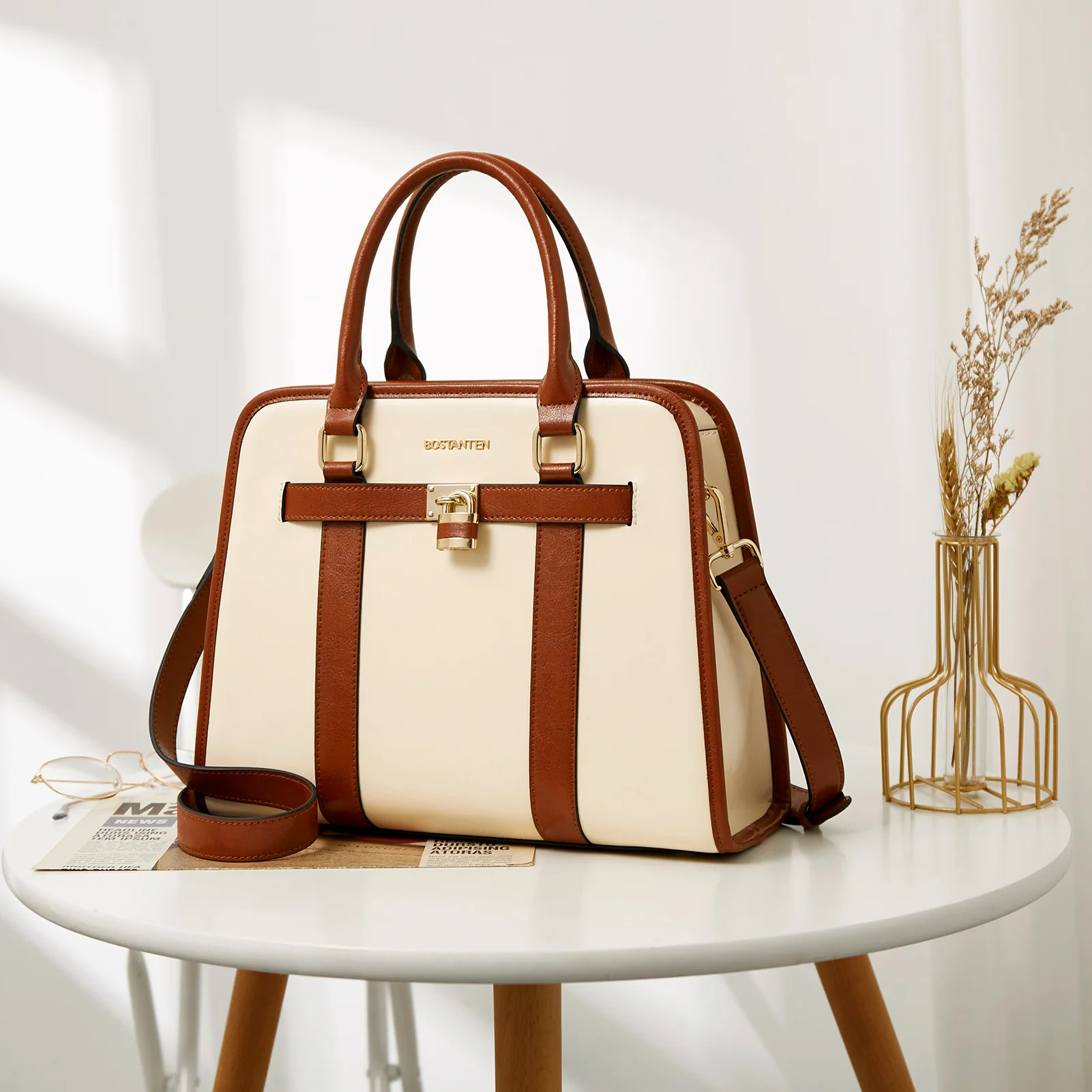 Cruze Stylish Two-Tone Top Handle Work Bag for the Modern Woman - Image 5