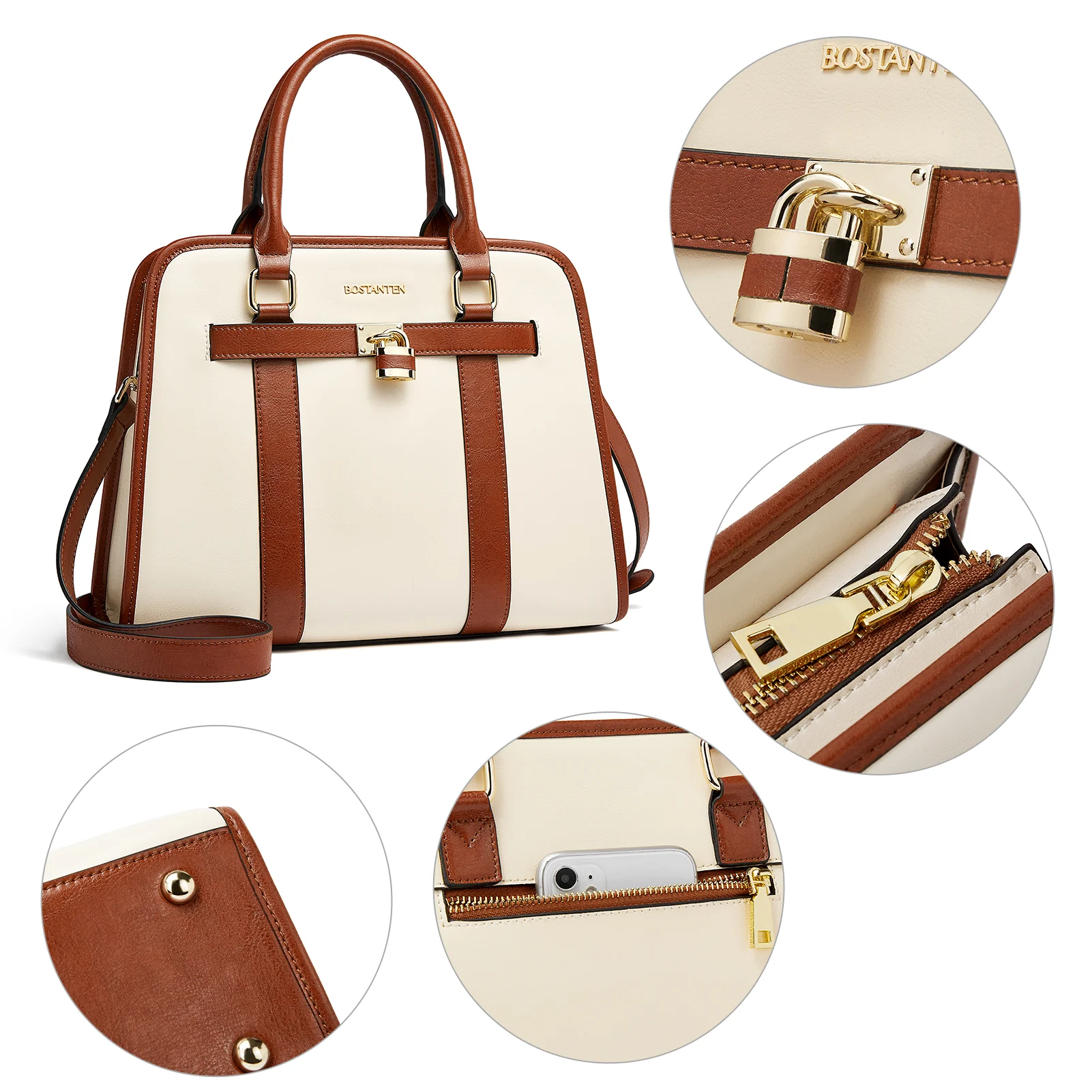 Cruze Stylish Two-Tone Top Handle Work Bag for the Modern Woman - Image 7