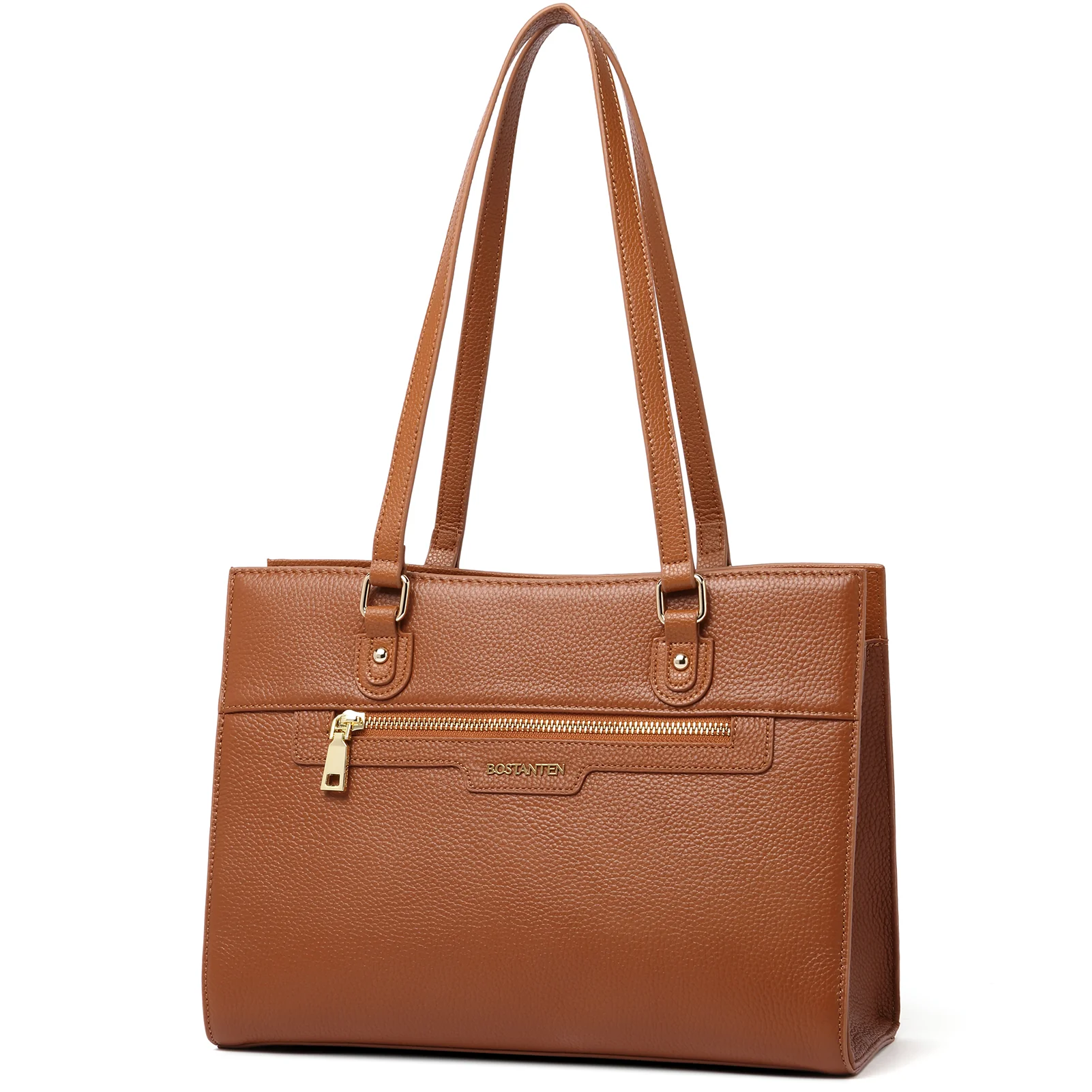 BOSTANTEN Women Leather Handbags Designer Satchel Purses Work Top Handle Shoulder Tote Bag for Travel Daily - Image 16