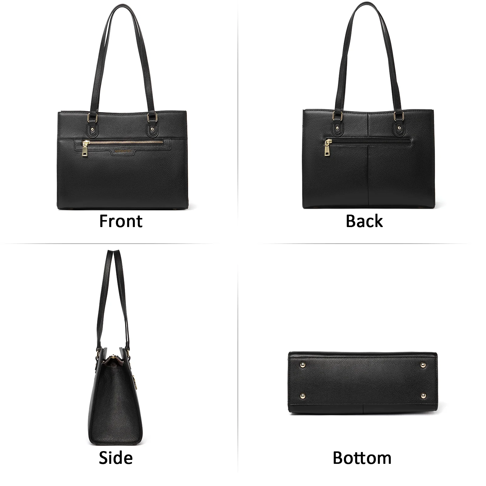 BOSTANTEN Women Leather Handbags Designer Satchel Purses Work Top Handle Shoulder Tote Bag for Travel Daily - Image 7