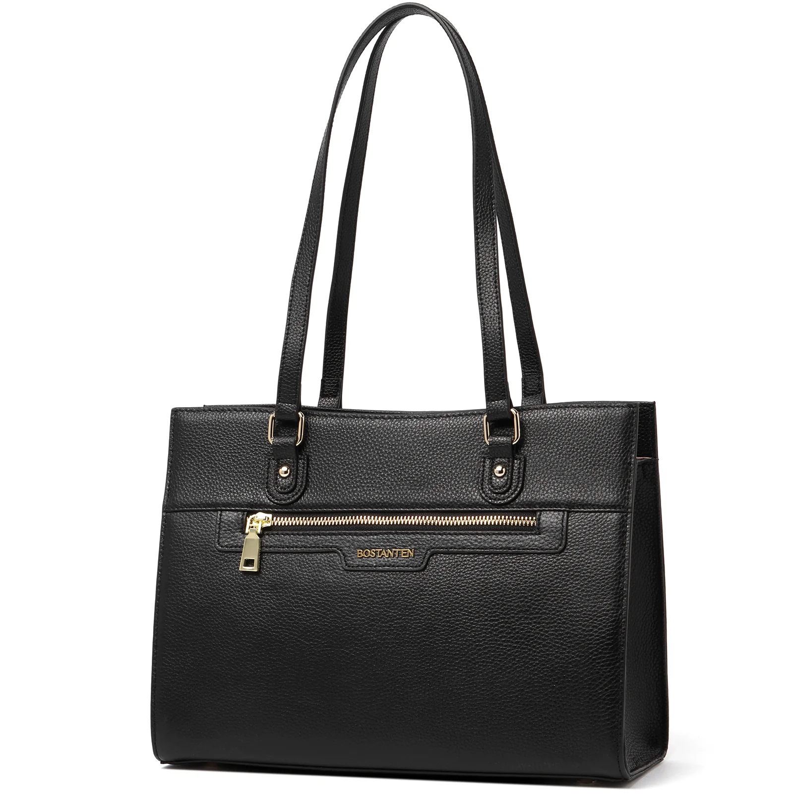 BOSTANTEN Women Leather Handbags Designer Satchel Purses Work Top Handle Shoulder Tote Bag for Travel Daily - Image 8