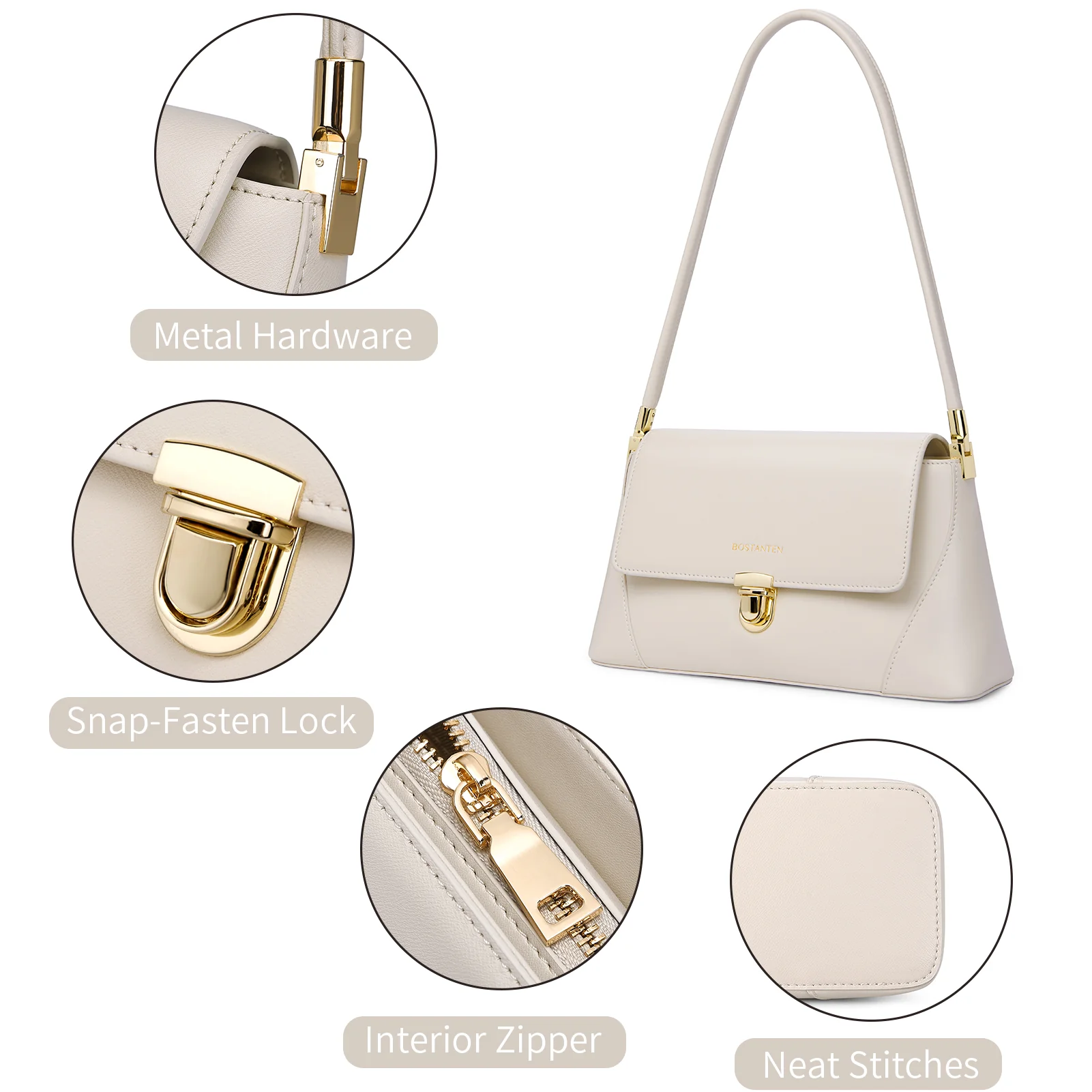 Cella Sleek and Soft Leather Shoulder Bag for Women - Comfort and Style Combined - Image 5