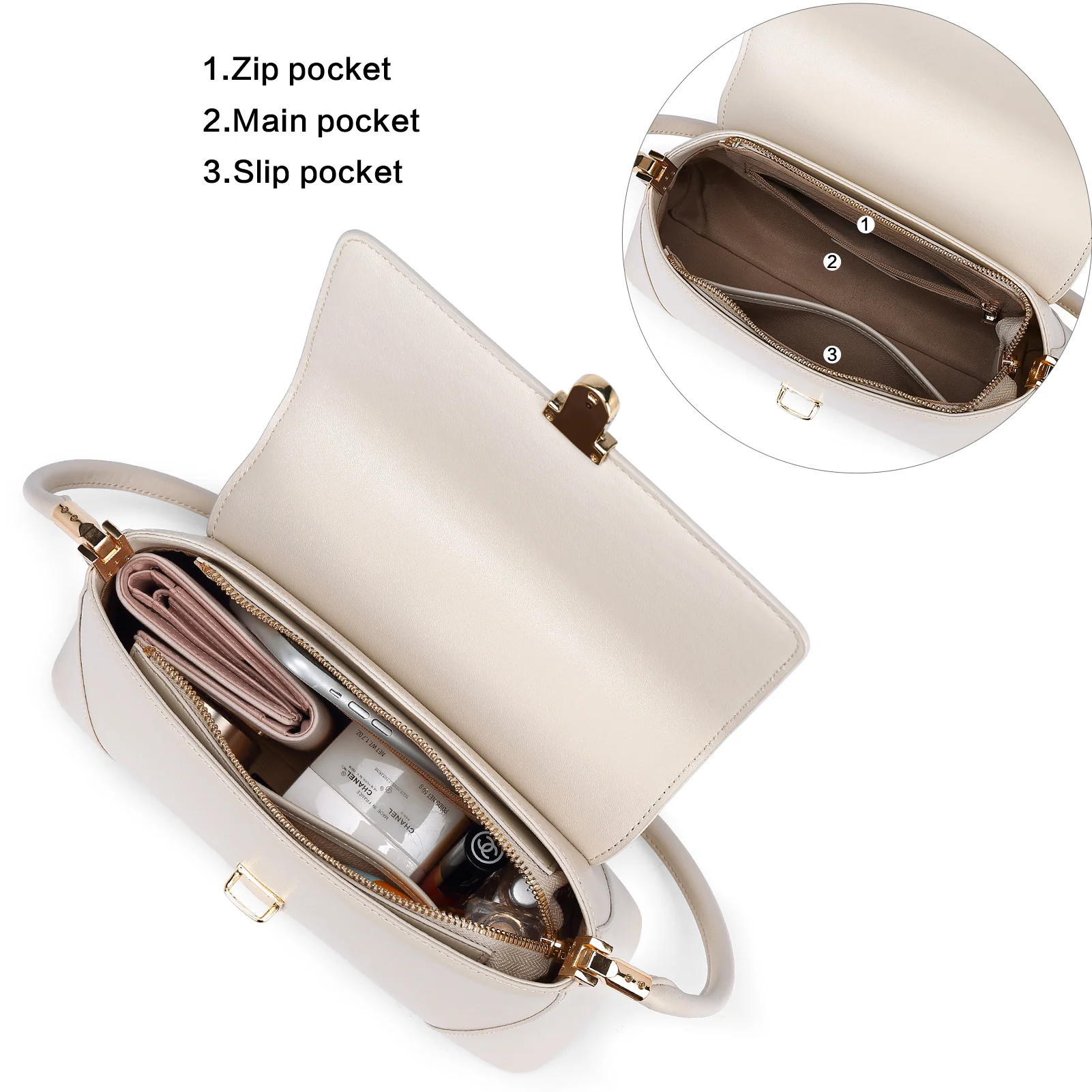 Cella Sleek and Soft Leather Shoulder Bag for Women - Comfort and Style Combined - Image 6