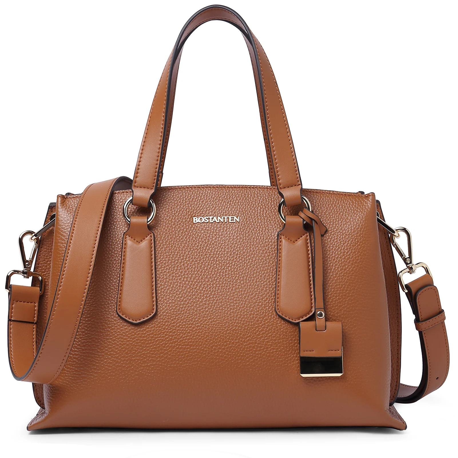 BOSTANTEN Women Leather Handbags Designer Tote Purses Ladies Fashion Satchel Top Handle Bags Triple Compartment - Image 10