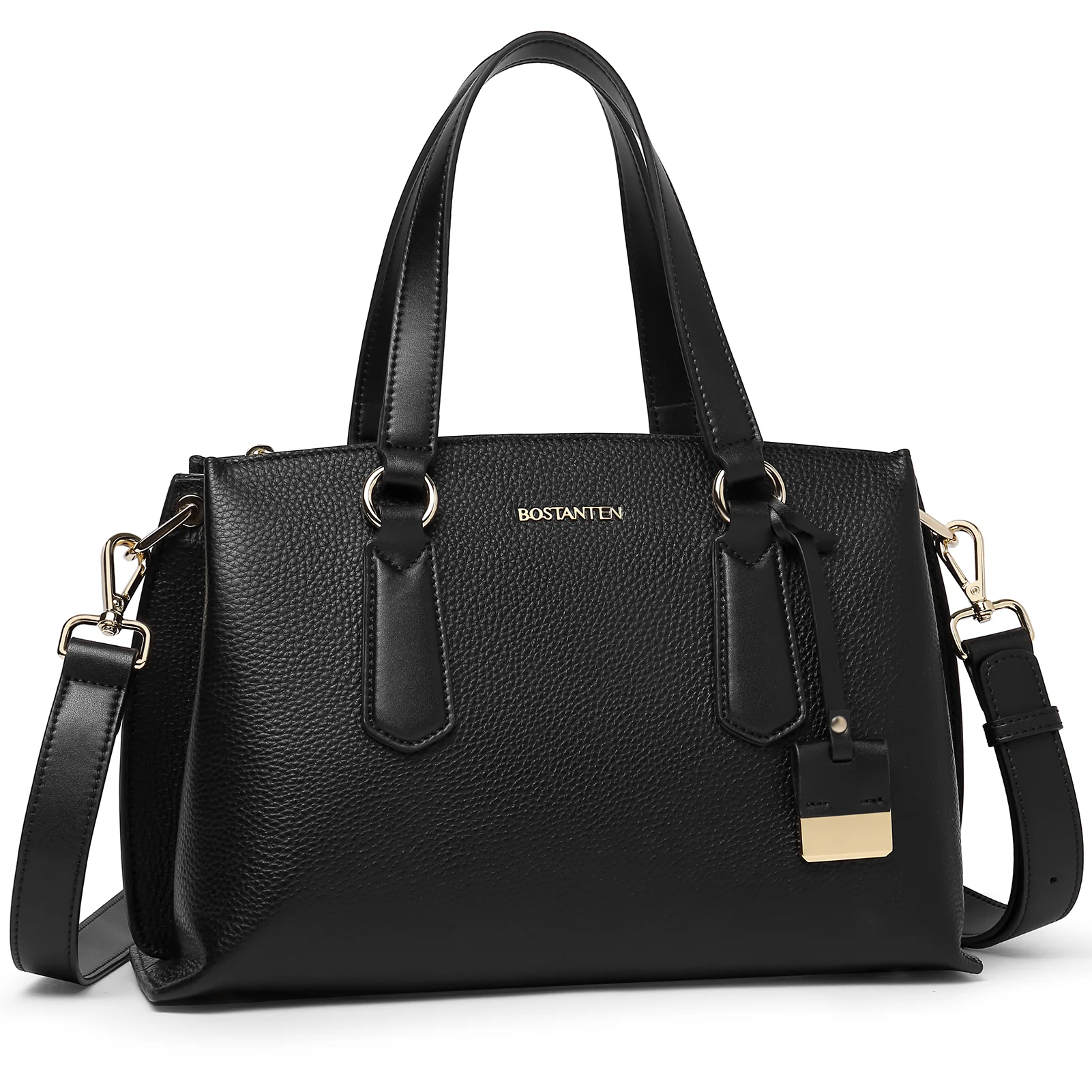BOSTANTEN Women Leather Handbags Designer Tote Purses Ladies Fashion Satchel Top Handle Bags Triple Compartment - Image 4