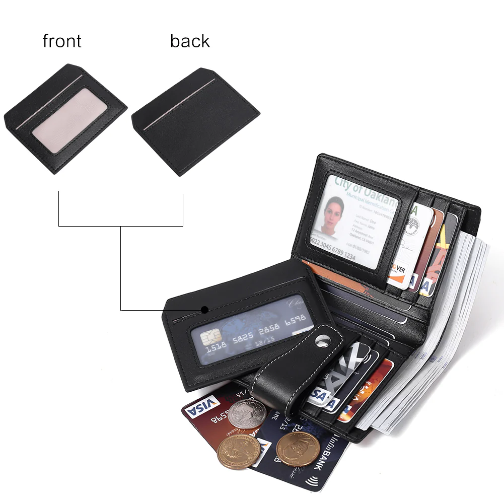 Lnna Small Wallet Zippered Checkbook Cover — ID Window - Image 13