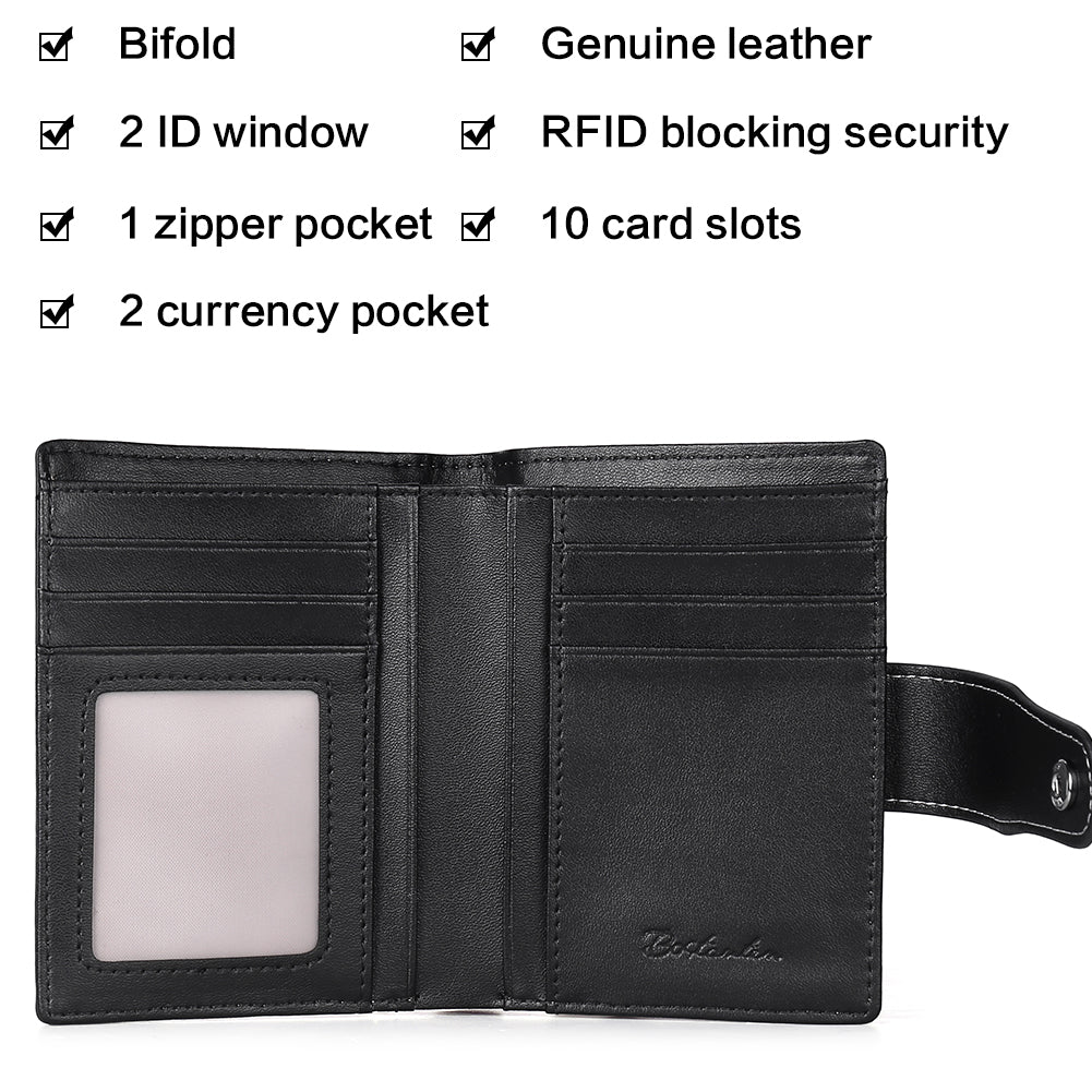 Lnna Small Wallet Zippered Checkbook Cover — ID Window - Image 15