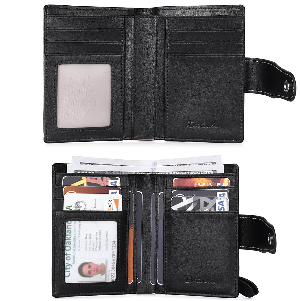 Lnna Small Wallet Zippered Checkbook Cover — ID Window - Image 16