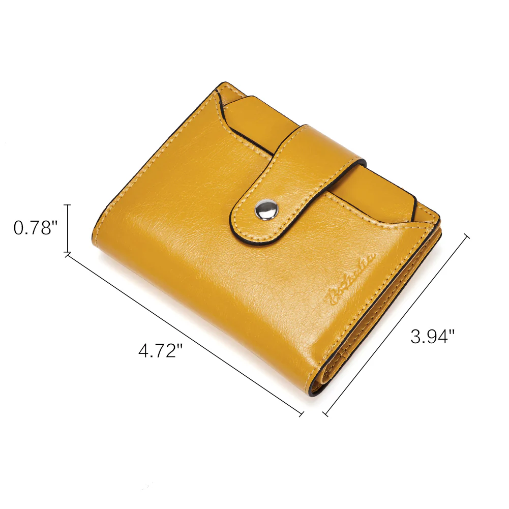 BOSTANTEN Women Leather Wallet RFID Blocking Small Bifold Zipper Pocket Wallet Card Case Purse with ID Window - Image 5