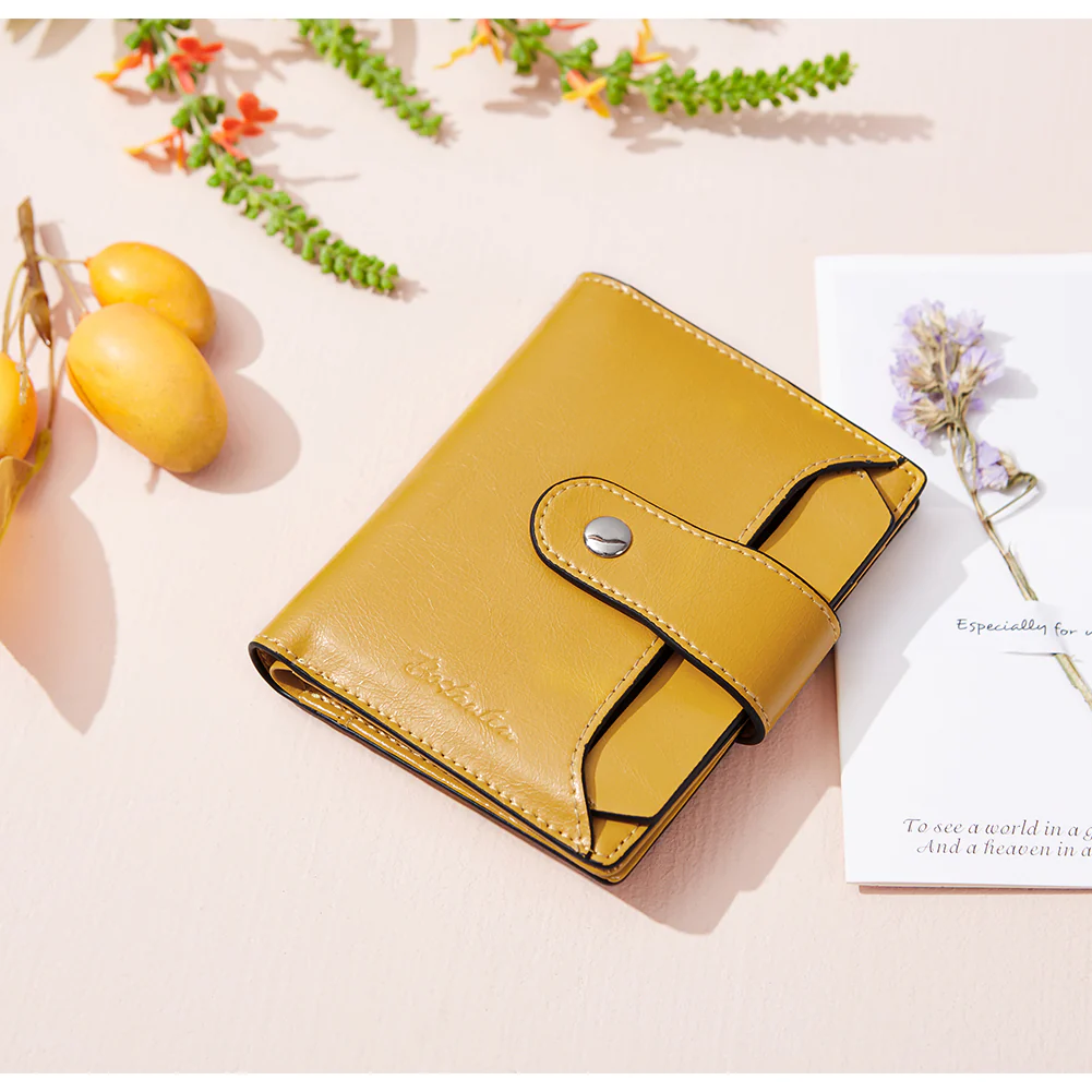 BOSTANTEN Women Leather Wallet RFID Blocking Small Bifold Zipper Pocket Wallet Card Case Purse with ID Window - Image 6