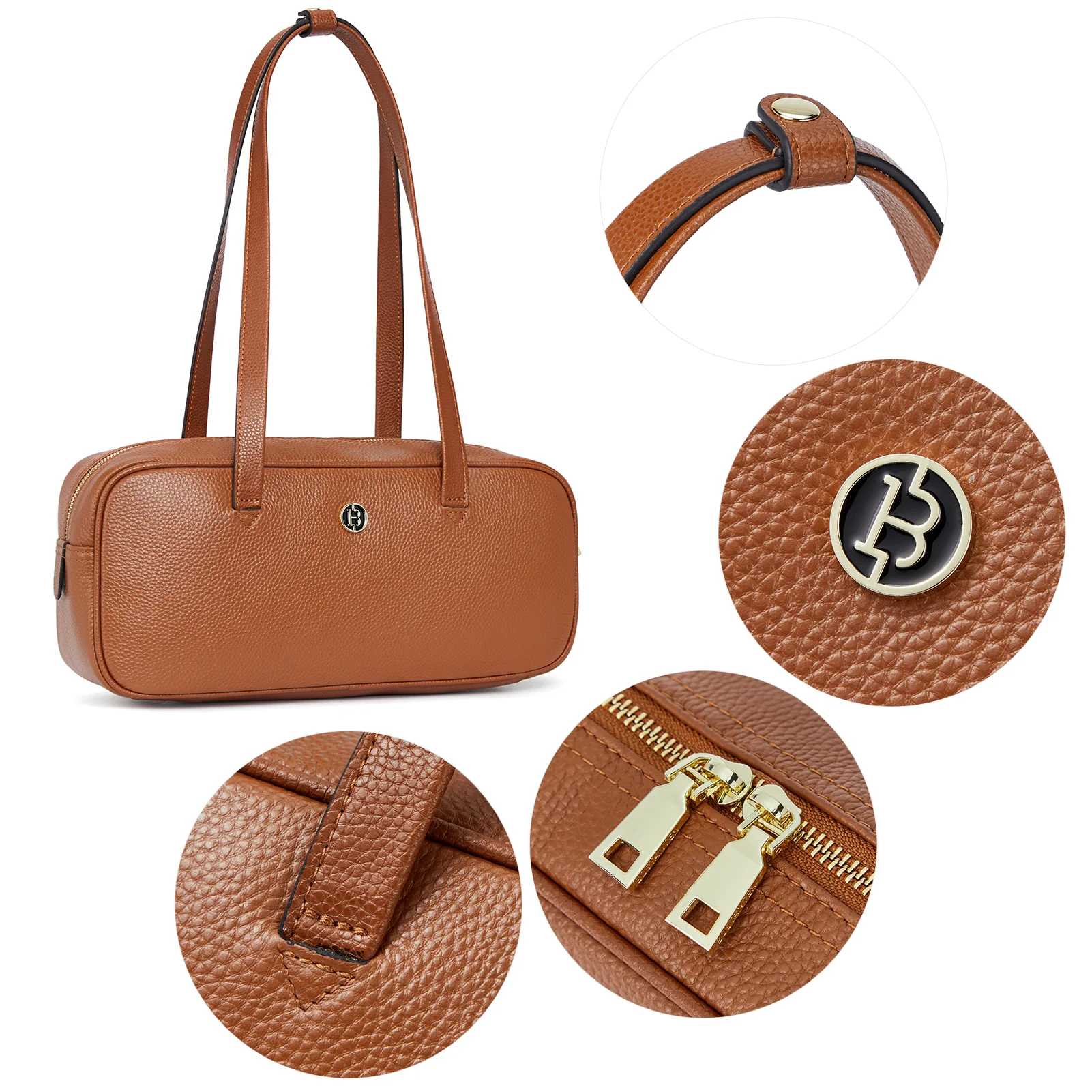 BOSTANTEN Women Satchel Handbags Designer Shoulder Bags Genuine Leather Top Handle Purses - Image 16