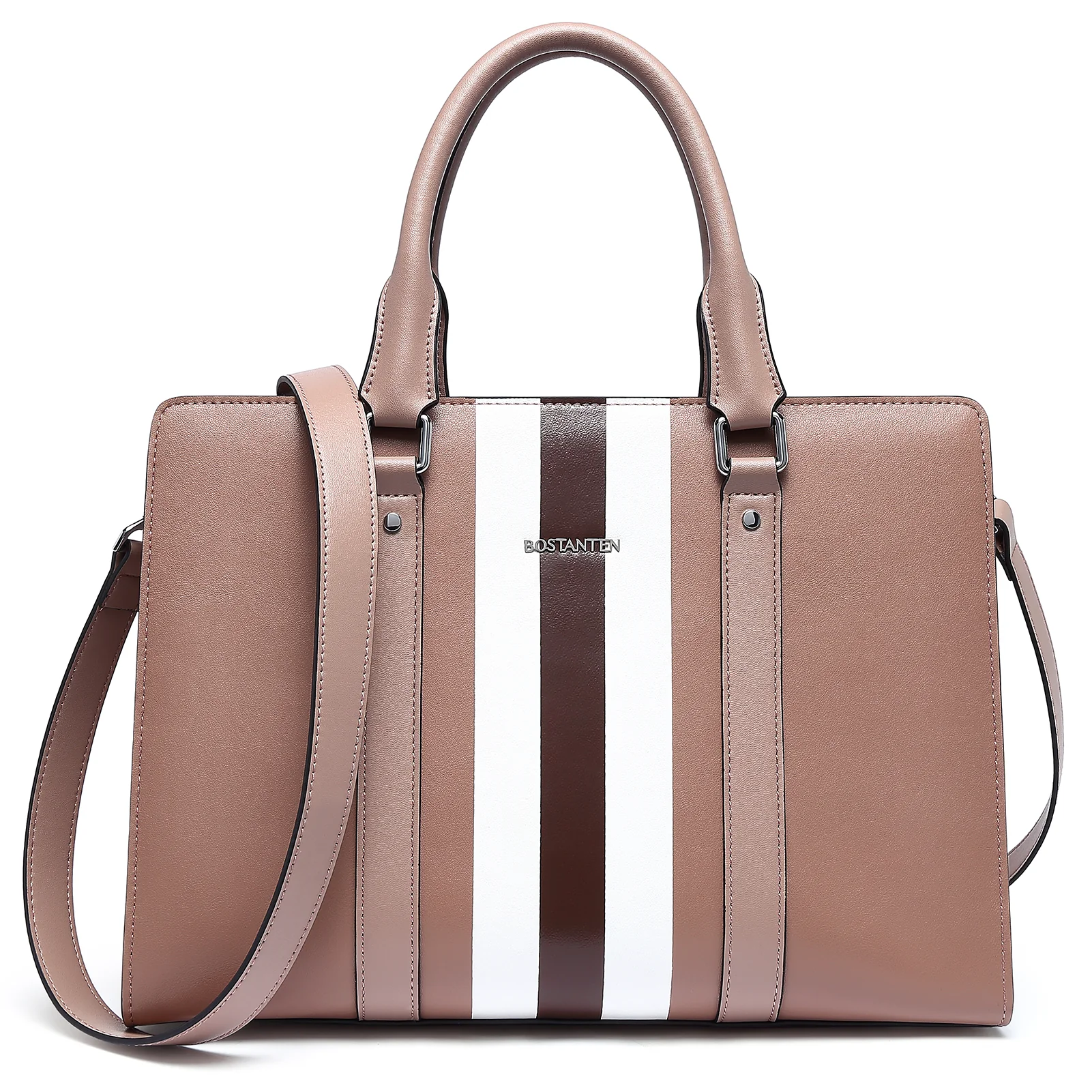 Nevin Striped Print Women's Leather Tote Bag —— Elegant Urban - Image 3