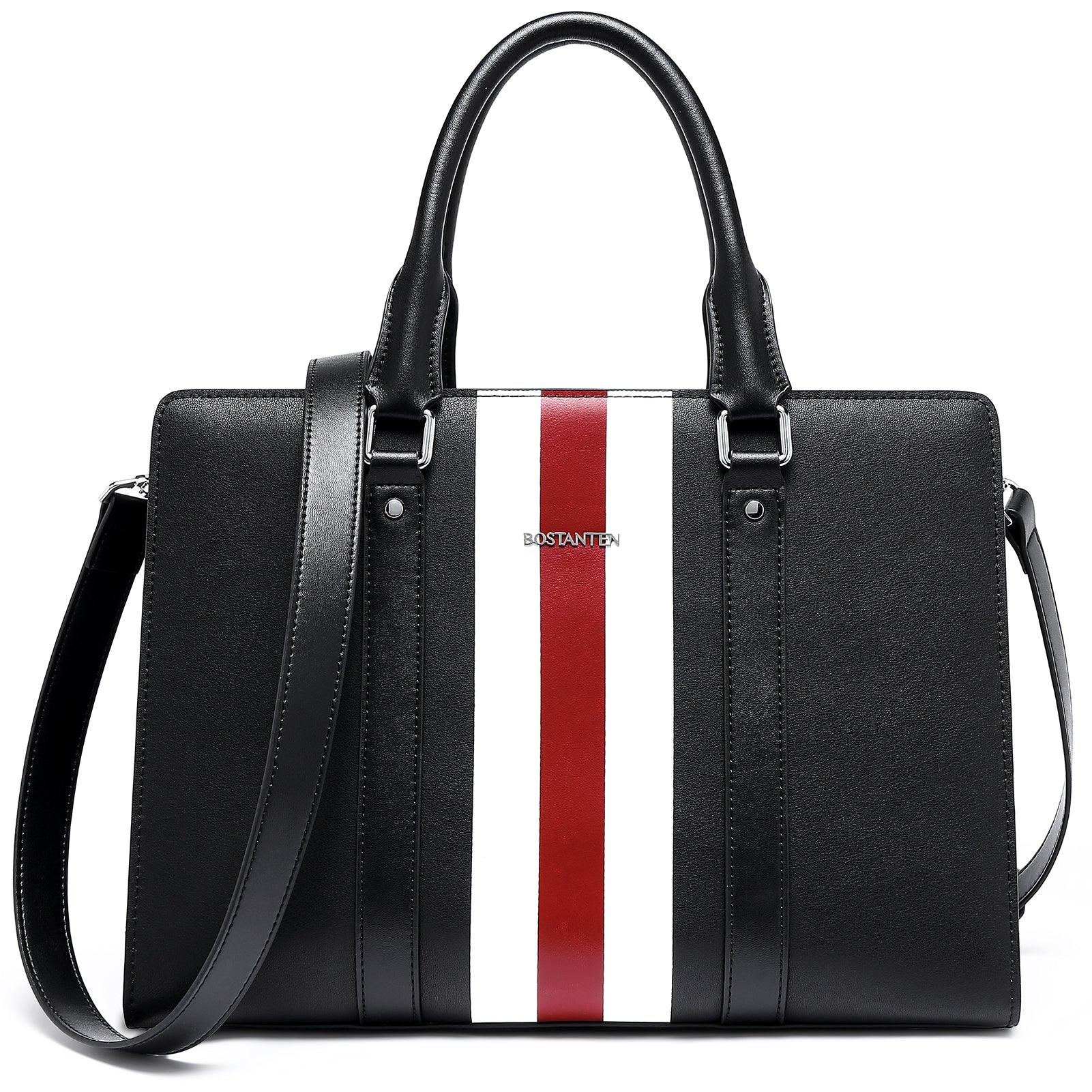 Nevin Striped Print Women's Leather Tote Bag —— Elegant Urban - Image 8