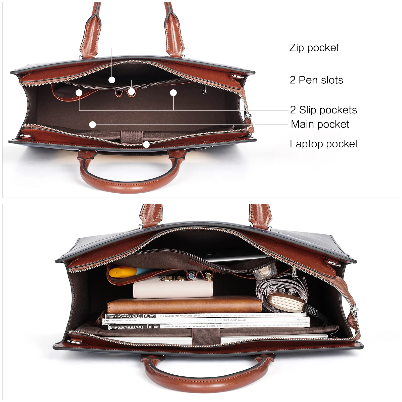 Mizuki Leather Messenger Bag - Professional Handicraft - Image 5