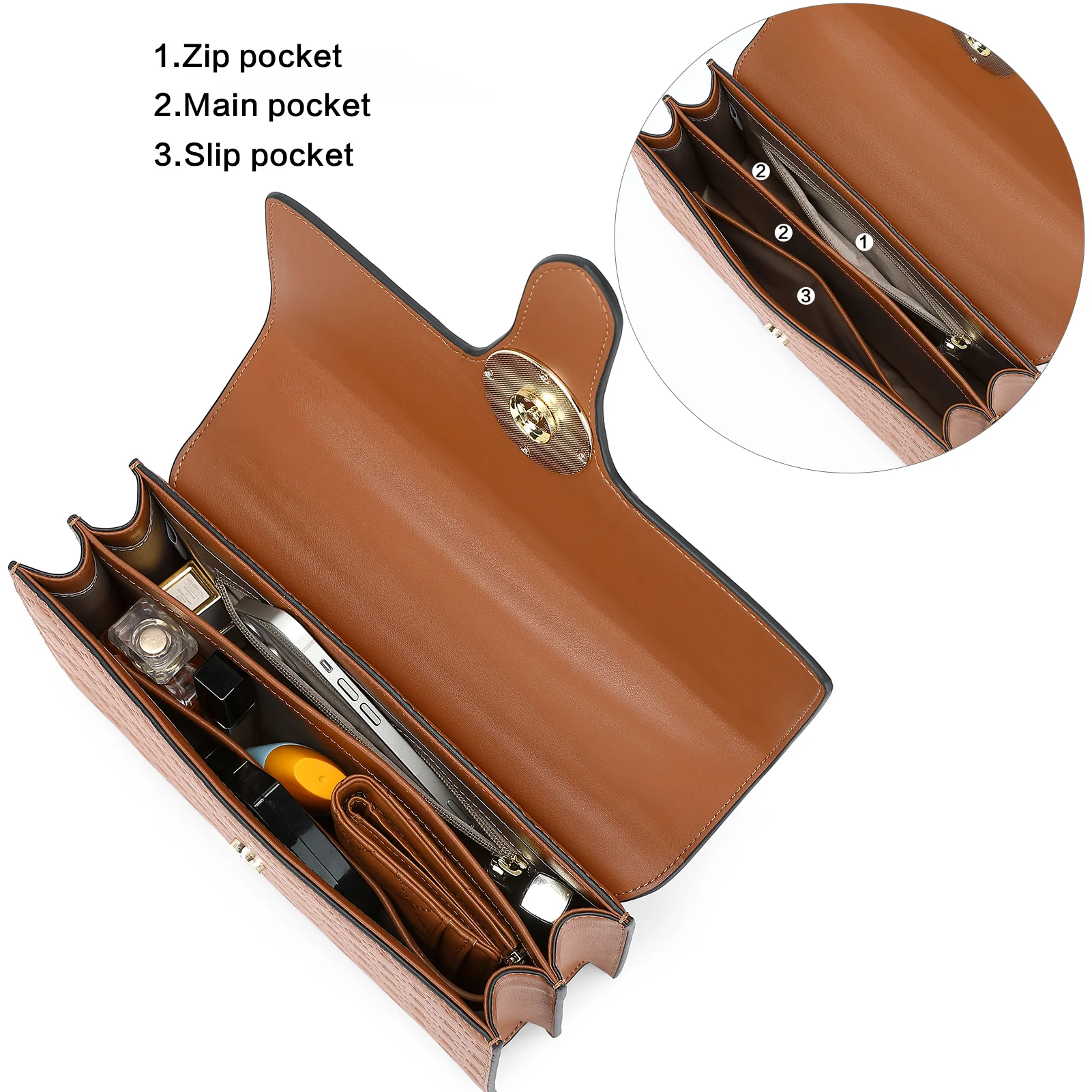 Nola Elegant Leather Shoulder Bag for Women - Perfect for Commuting - Image 13