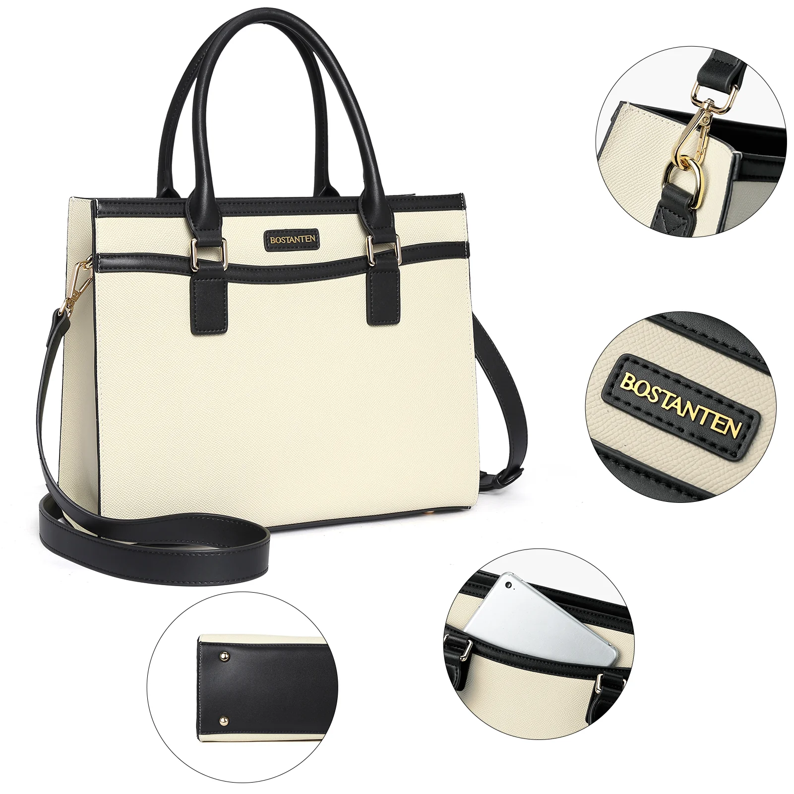 BOSTANTEN Womens Handbags Designer Leather Satchel Purses Fashion Ladies Top Handle Tote Bags - Image 5