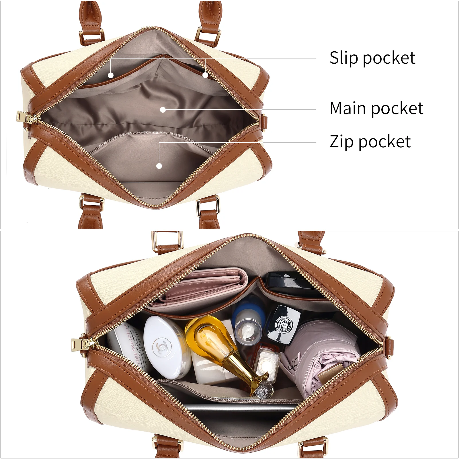 BOSTANTEN Womens Handbags Genuine Leather Designer Tote Bag Ladies Top Handle Bag Crossbody Satchel Purse - Image 8