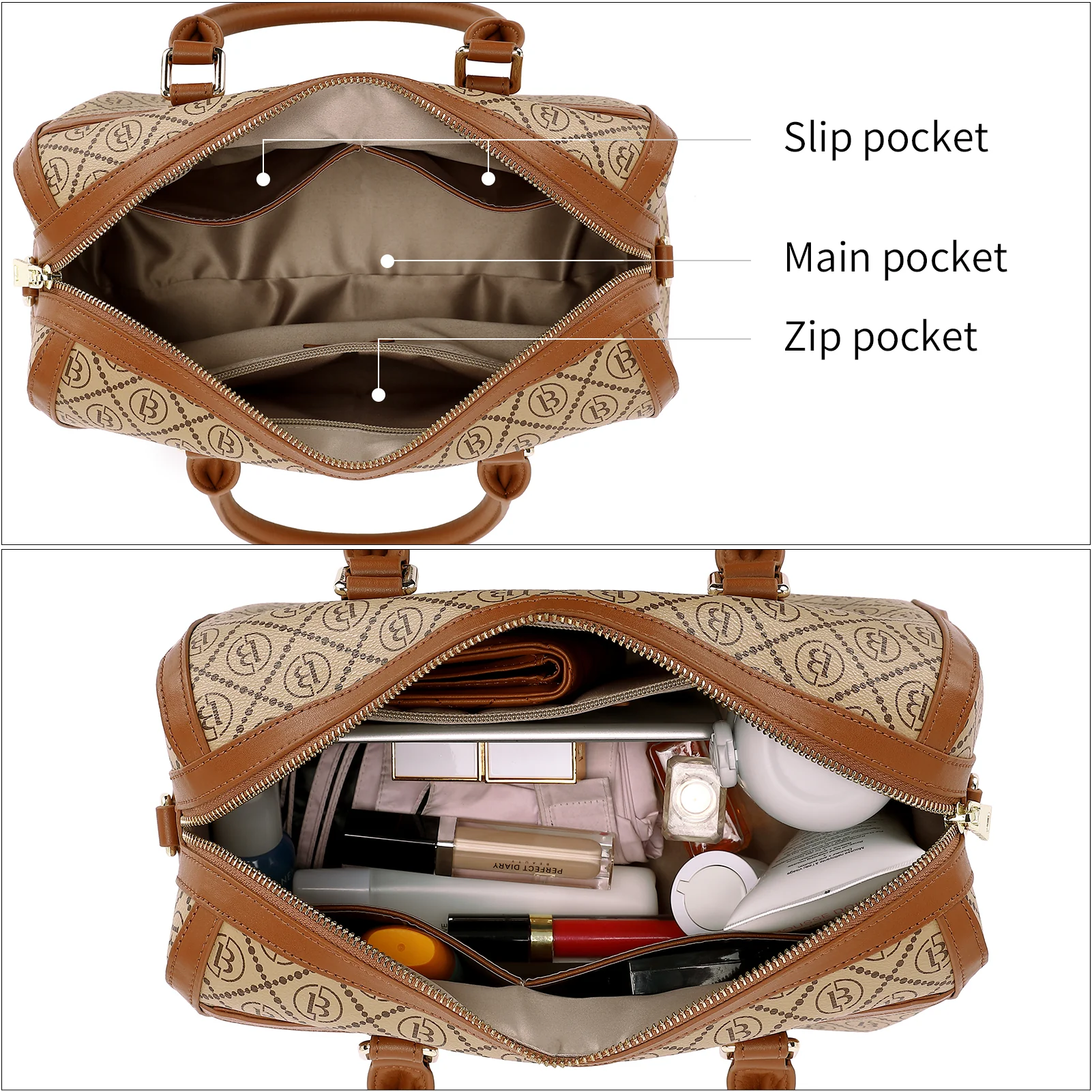 BOSTANTEN Womens Handbags Genuine Leather Designer Tote Bag Ladies Top Handle Crossbody Purse - Image 6