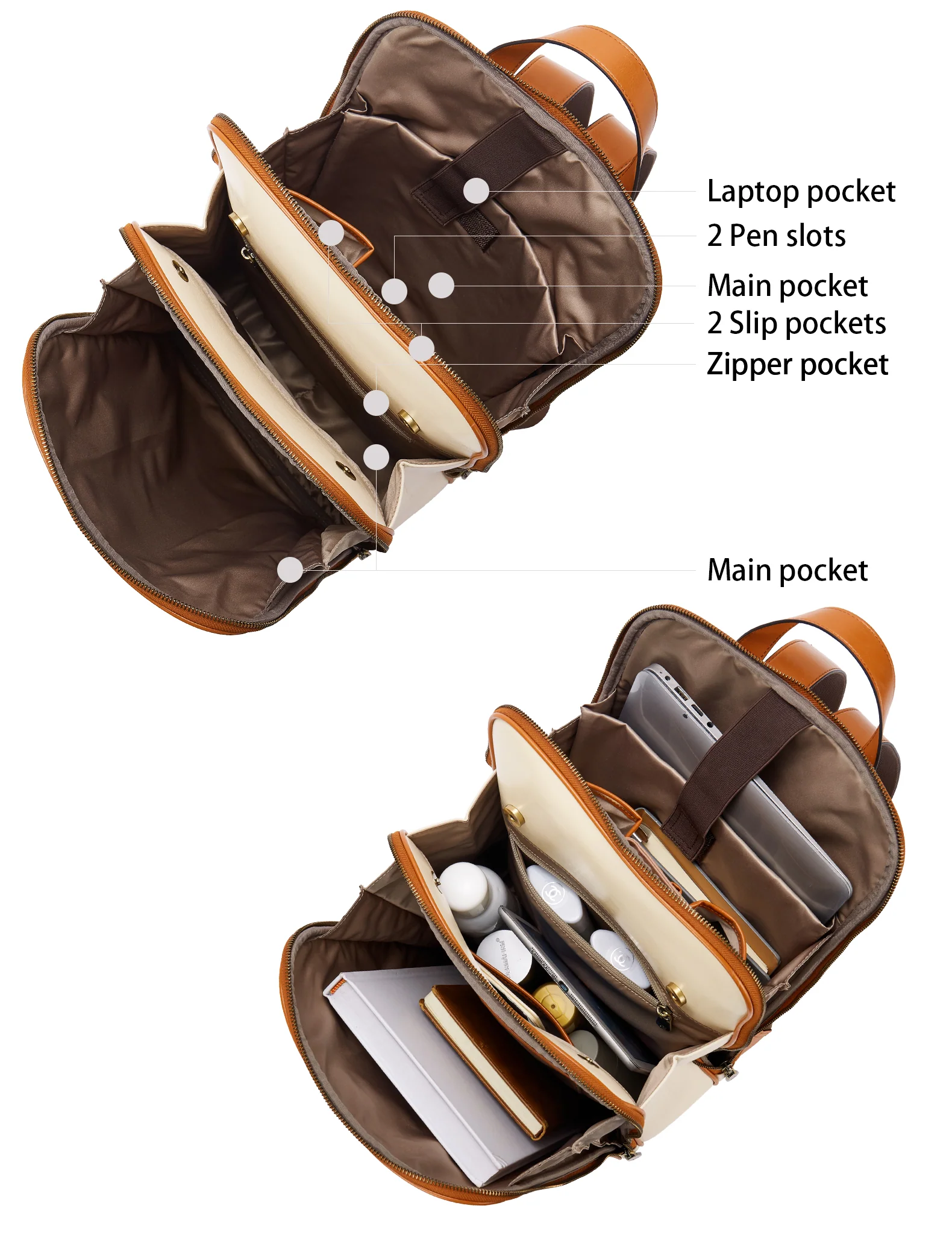 Vrba Women 's Computer Backpacks for Business Travel - Image 4
