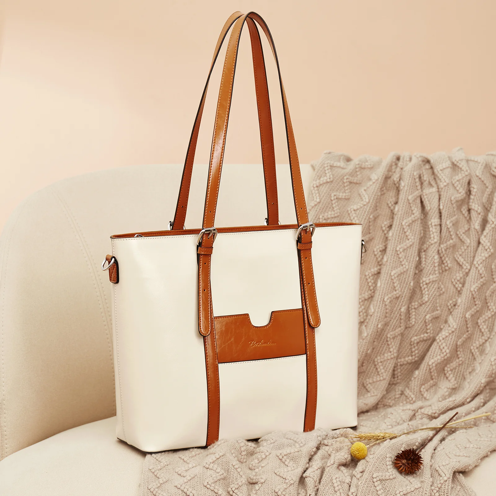 Carol Women Briefcase - Vintage Tote - Image 17
