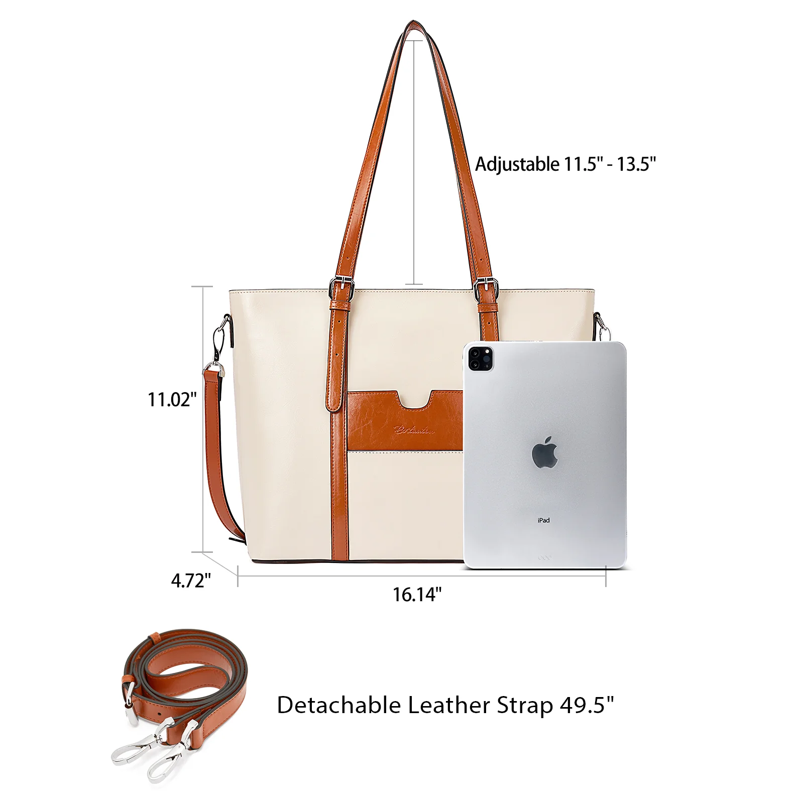 Carol Women Briefcase - Vintage Tote - Image 18