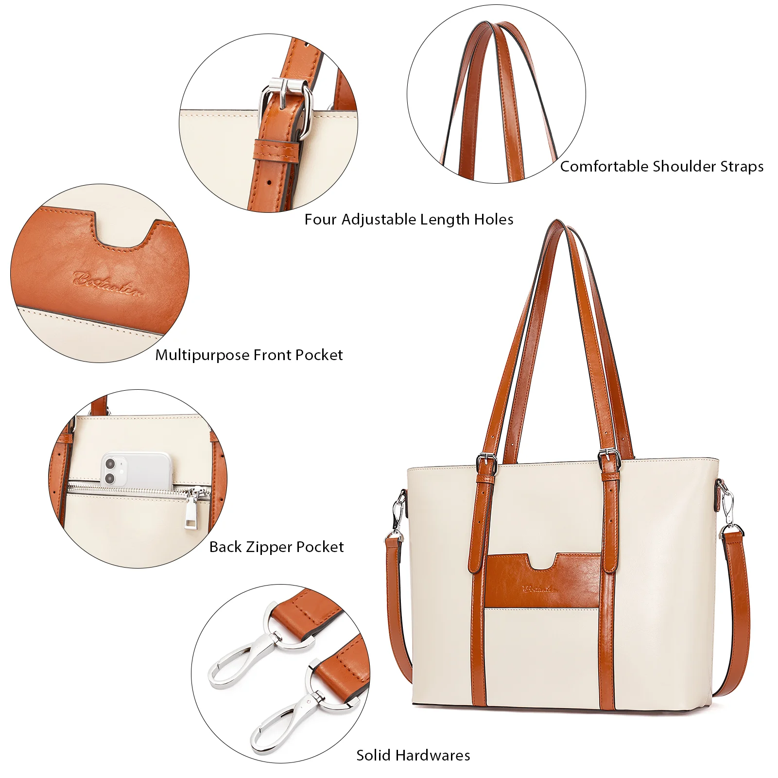 Carol Women Briefcase - Vintage Tote - Image 20