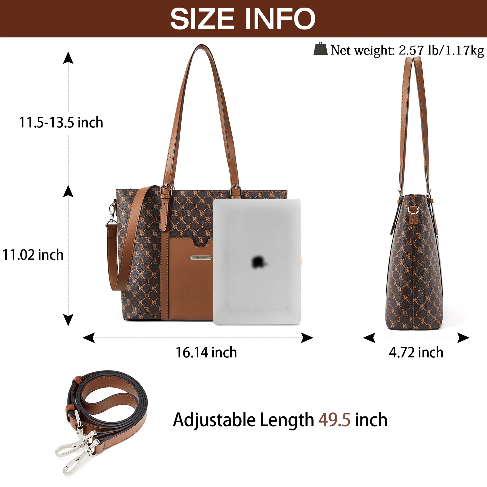 Carol Women Briefcase - Vintage Tote - Image 24