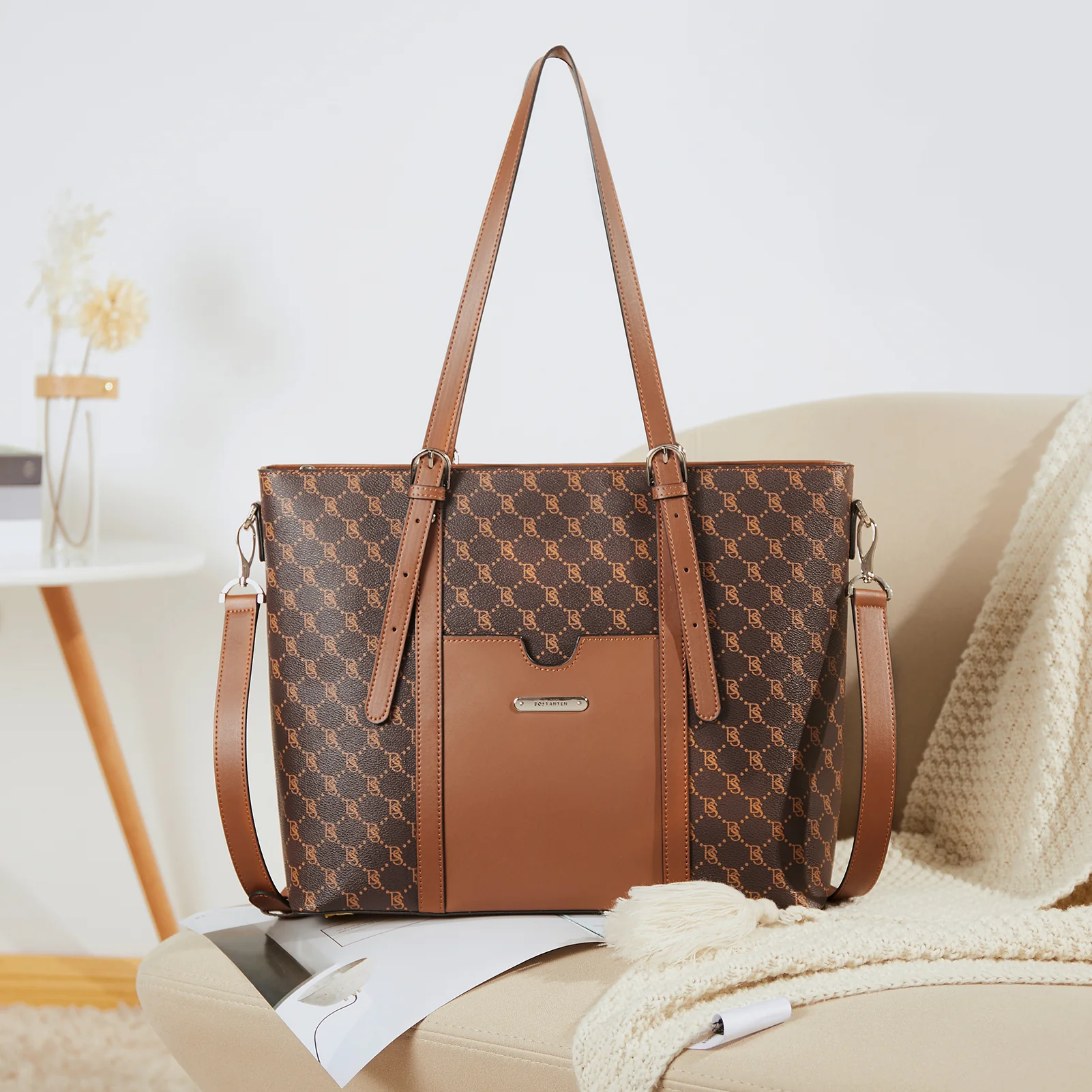 Carol Women Briefcase - Vintage Tote - Image 28