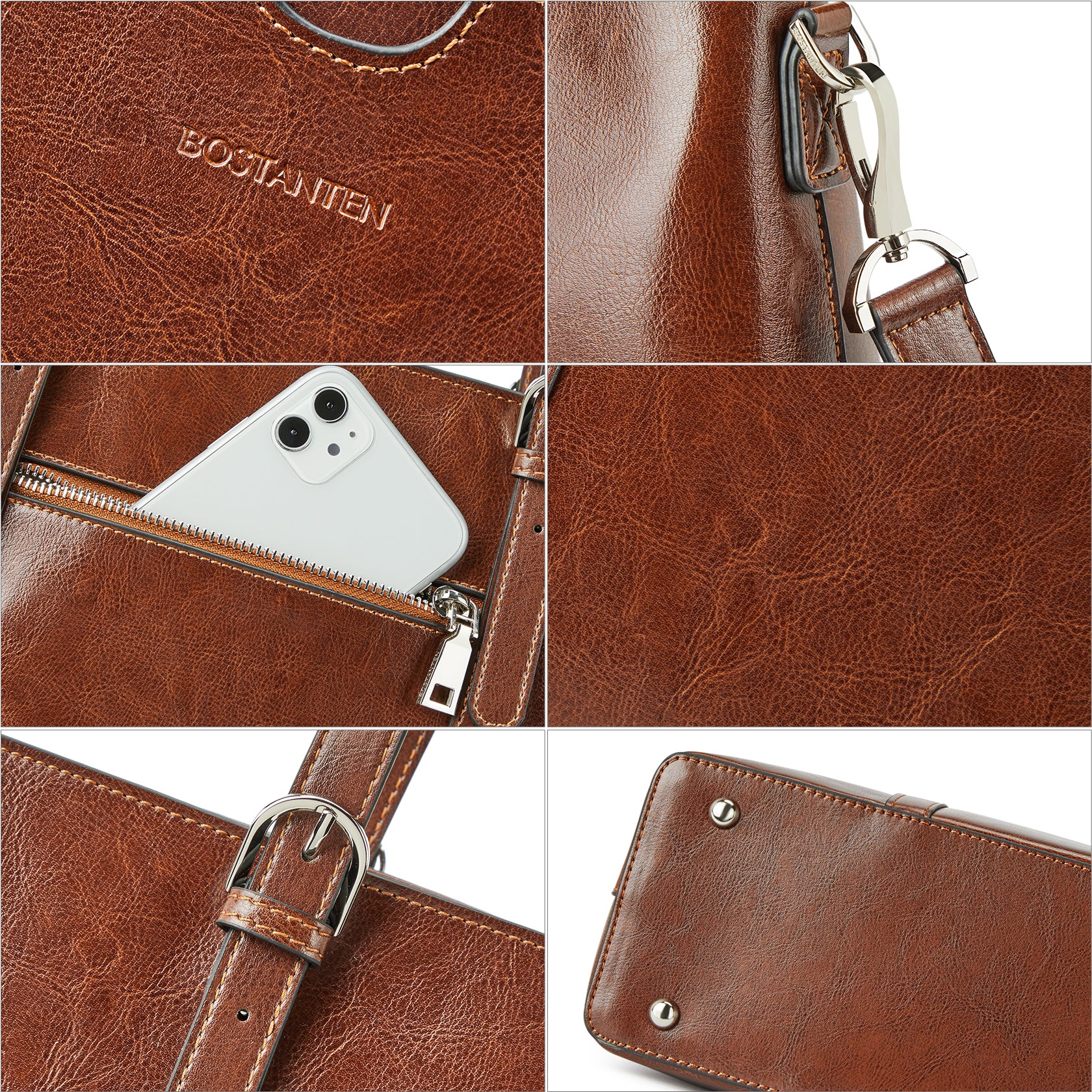 Carol Women Briefcase - Vintage Tote - Image 32