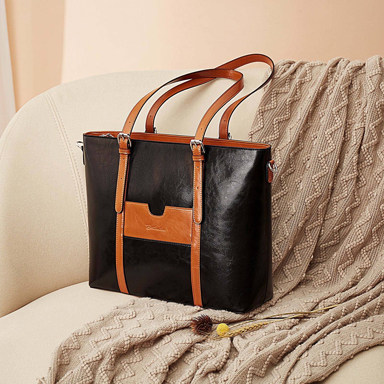 Carol Women Briefcase - Vintage Tote - Image 43