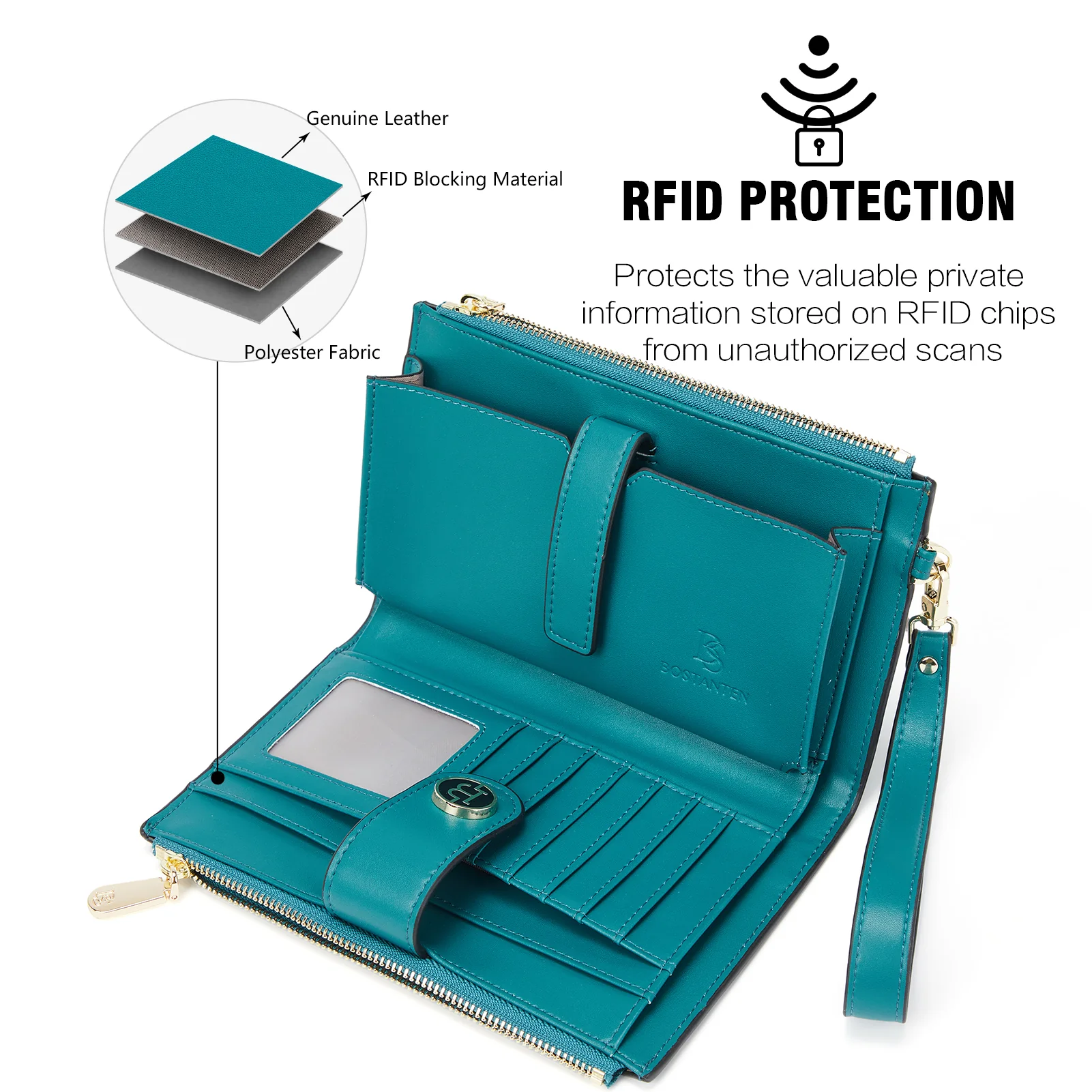 Rozenn  Slim Wallet Leather —— Multi-Function - Image 31
