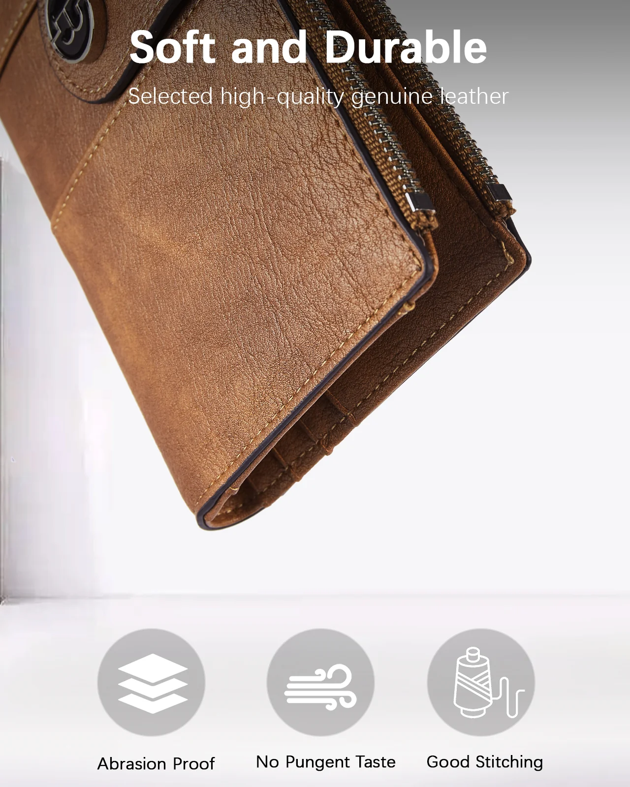 BOSTANTEN Womens Leather Wallets RFID Blocking Large Capacity Trifold Card Holder Ladies Phone Clutch - Image 18