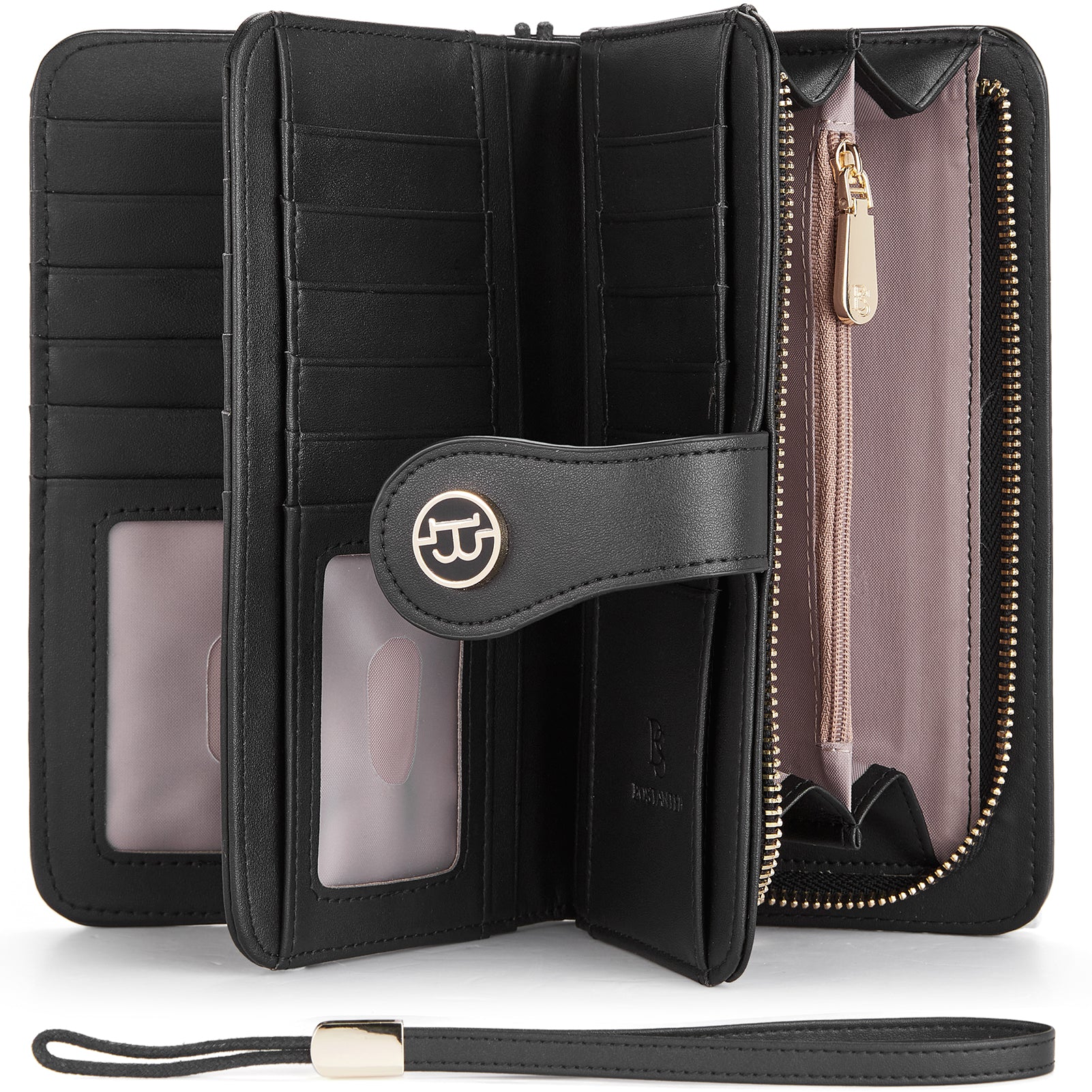 BOSTANTEN Womens Wallet Genuine Leather Large Capacity Wristlet Clutch Purse Credit Card Holder with RFID Blocking - Image 12