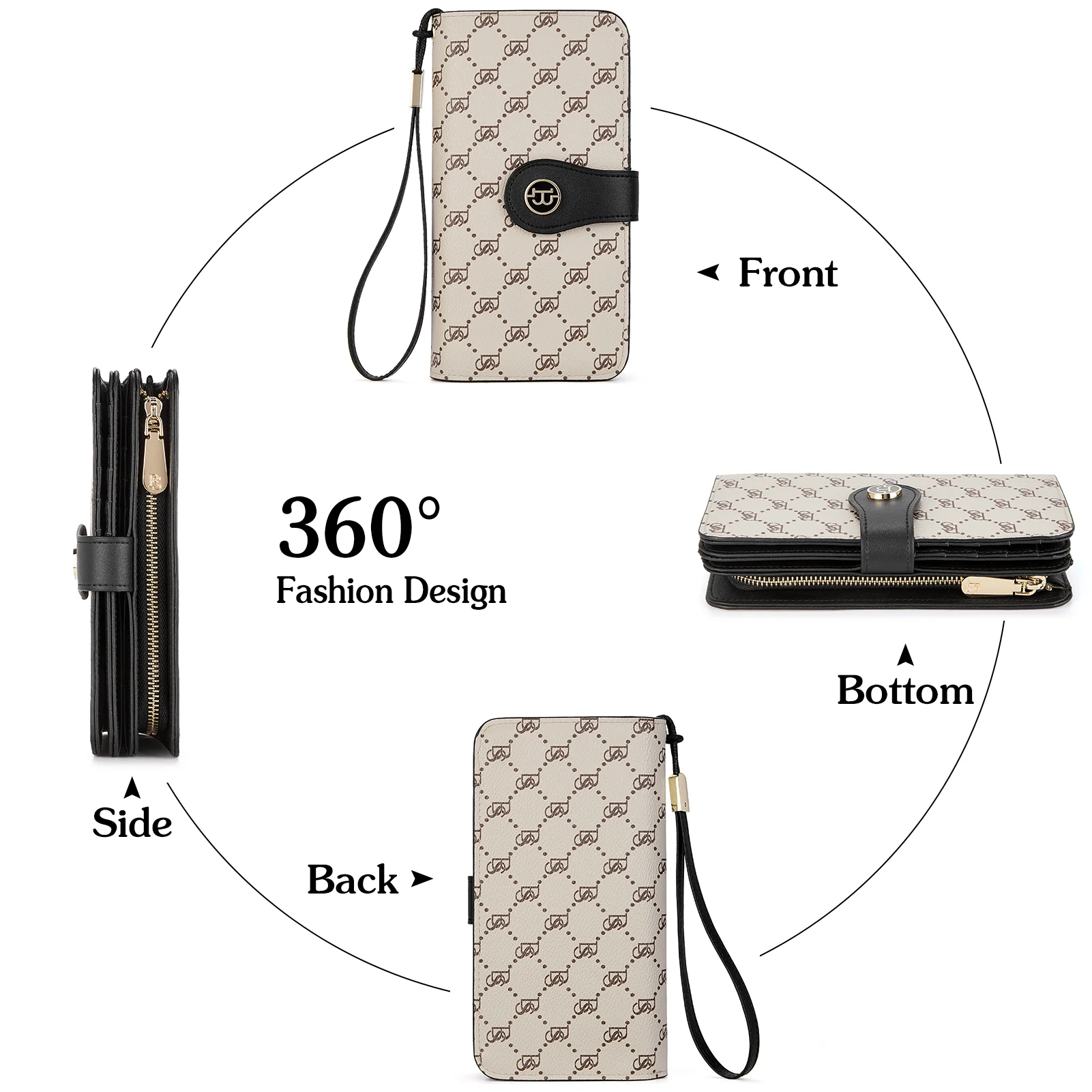 BOSTANTEN Womens Wallet Genuine Leather Large Capacity Wristlet Clutch Purse Credit Card Holder with RFID Blocking - Image 13