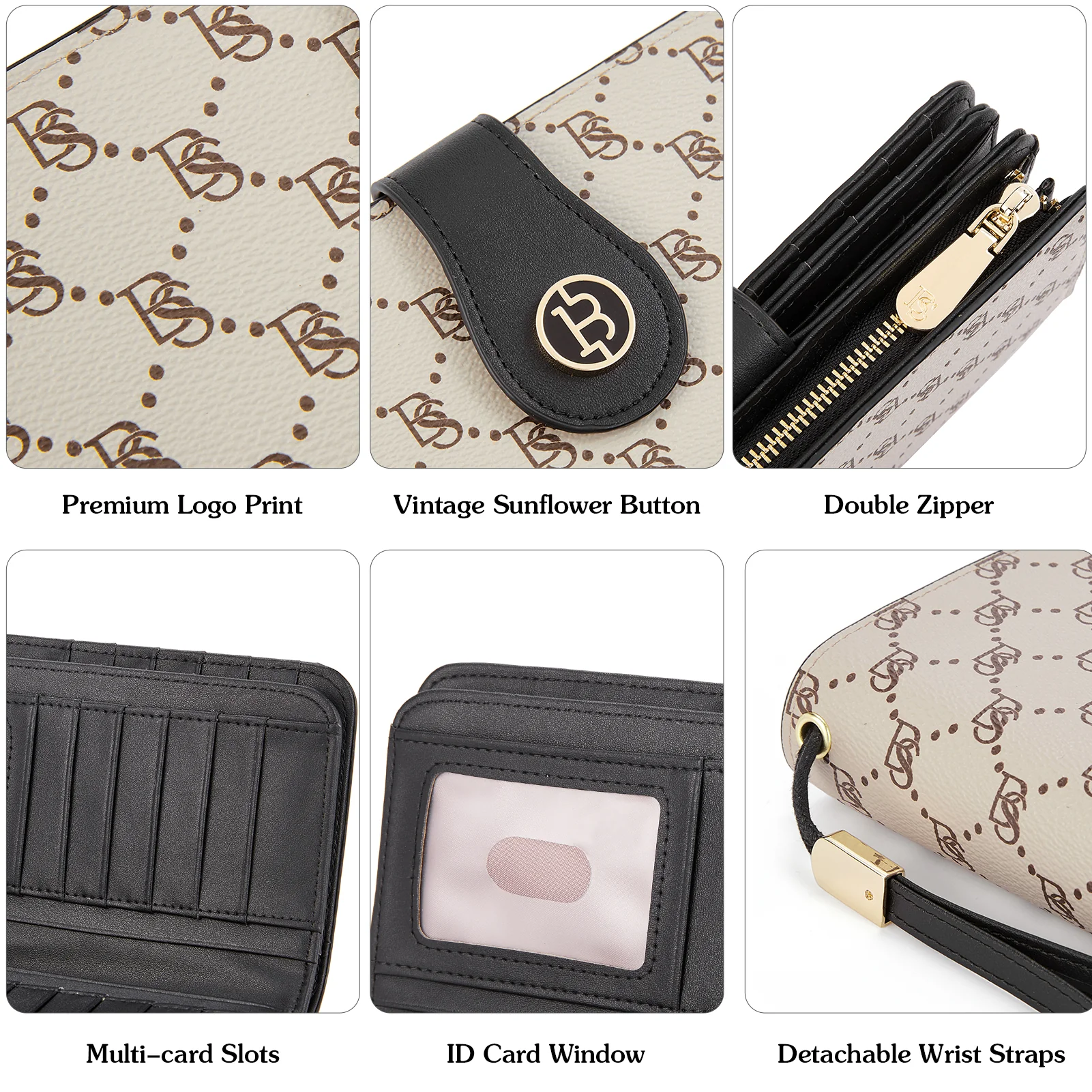 BOSTANTEN Womens Wallet Genuine Leather Large Capacity Wristlet Clutch Purse Credit Card Holder with RFID Blocking - Image 16