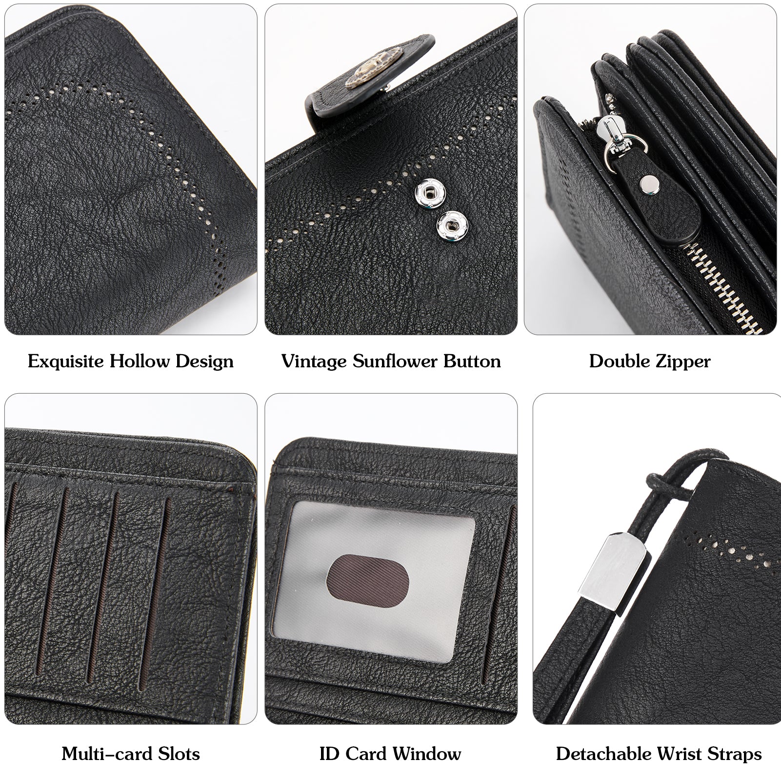 BOSTANTEN Womens Wallet Genuine Leather Large Capacity Wristlet Clutch Purse Credit Card Holder with RFID Blocking - Image 12