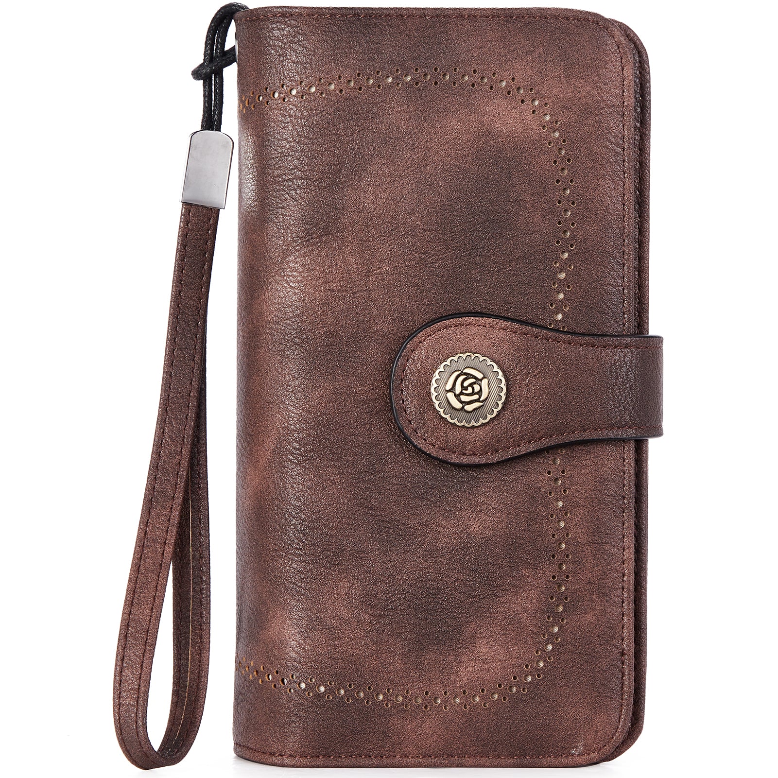 BOSTANTEN Womens Wallet Genuine Leather Large Capacity Wristlet Clutch Purse Credit Card Holder with RFID Blocking - Image 13