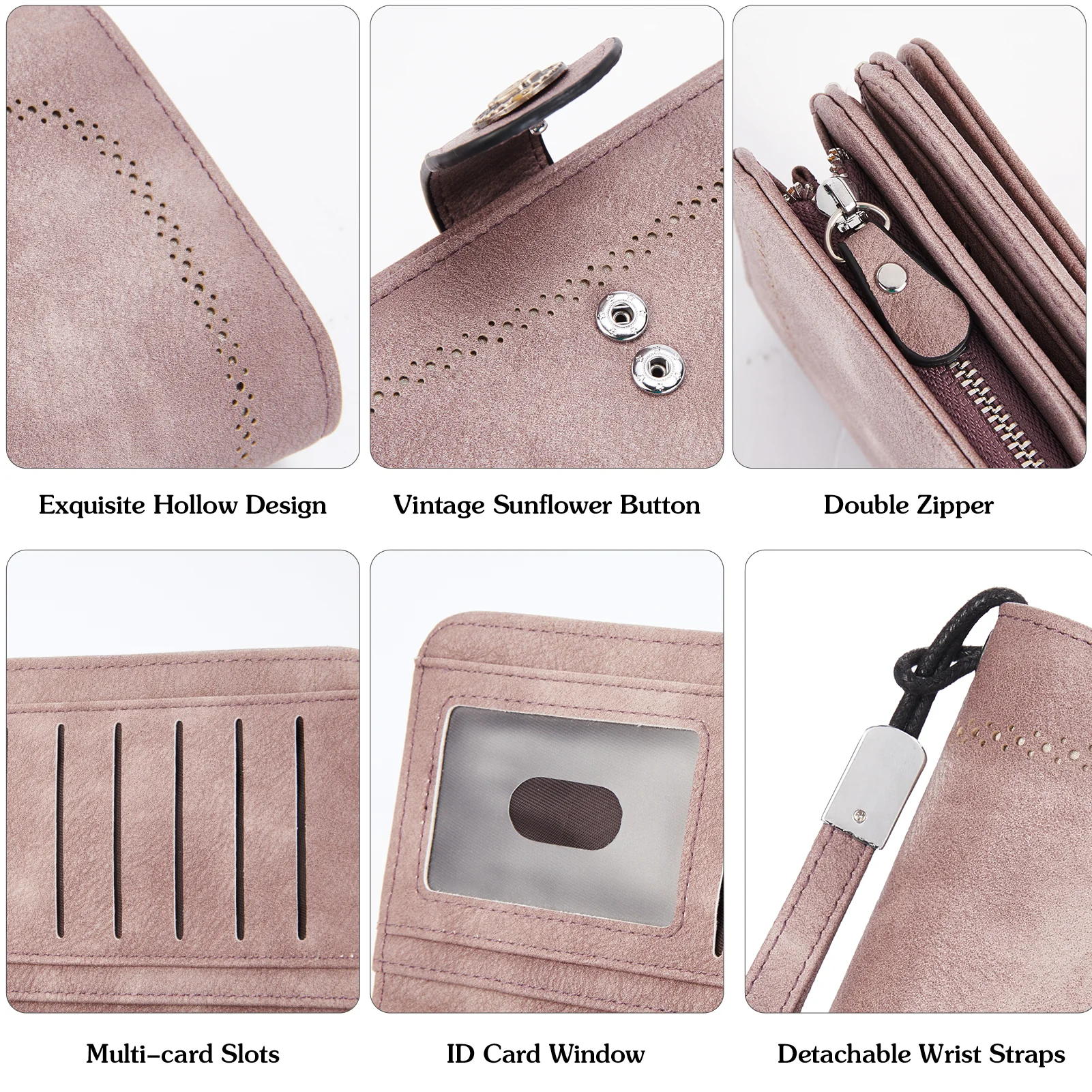 BOSTANTEN Womens Wallet Genuine Leather Large Capacity Wristlet Clutch Purse Credit Card Holder with RFID Blocking - Image 24