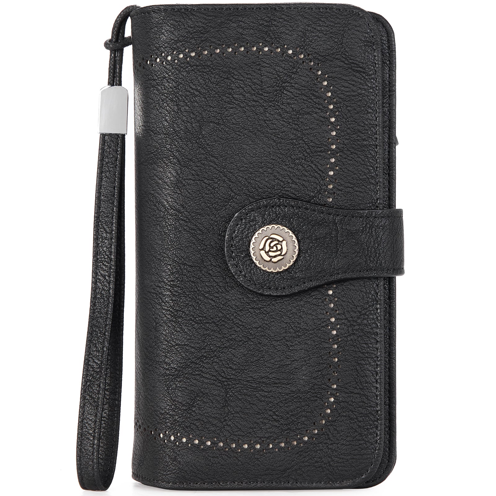 BOSTANTEN Womens Wallet Genuine Leather Large Capacity Wristlet Clutch Purse Credit Card Holder with RFID Blocking - Image 7