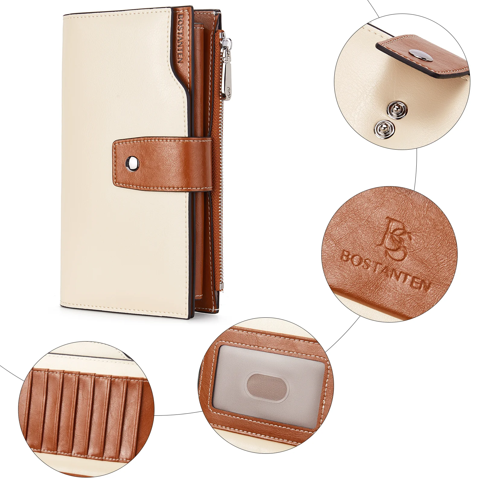 Lnna Genuine Leather RFID Wallets With Checkbooks - Cash Clutch - Image 14