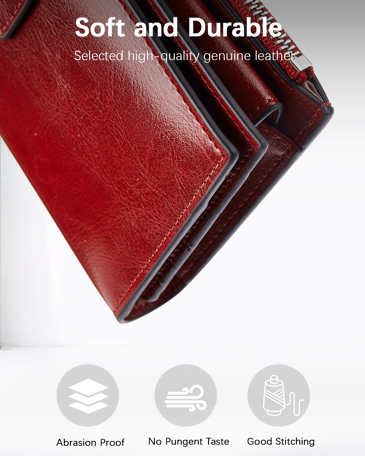 Lnna Genuine Leather RFID Wallets With Checkbooks - Cash Clutch - Image 28