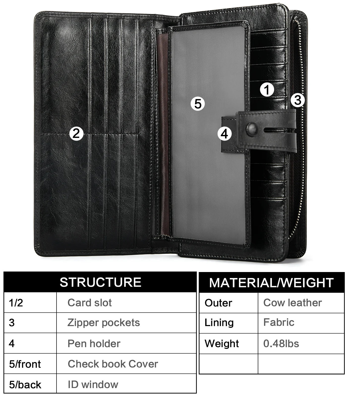 Lnna Checkbook RFID Wallet Cash Clutch Purses —— Superstar - Image 13