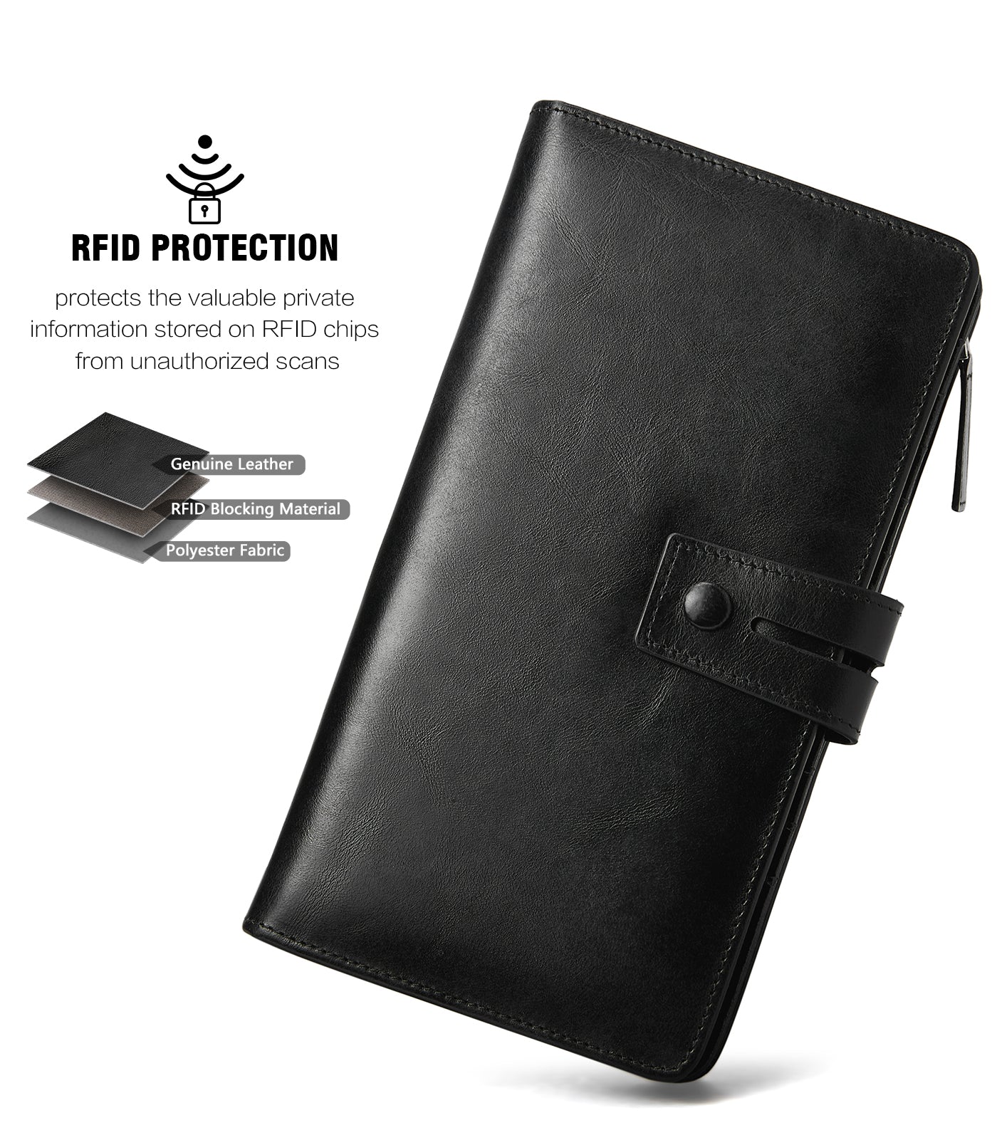 Lnna Checkbook RFID Wallet Cash Clutch Purses —— Superstar - Image 15