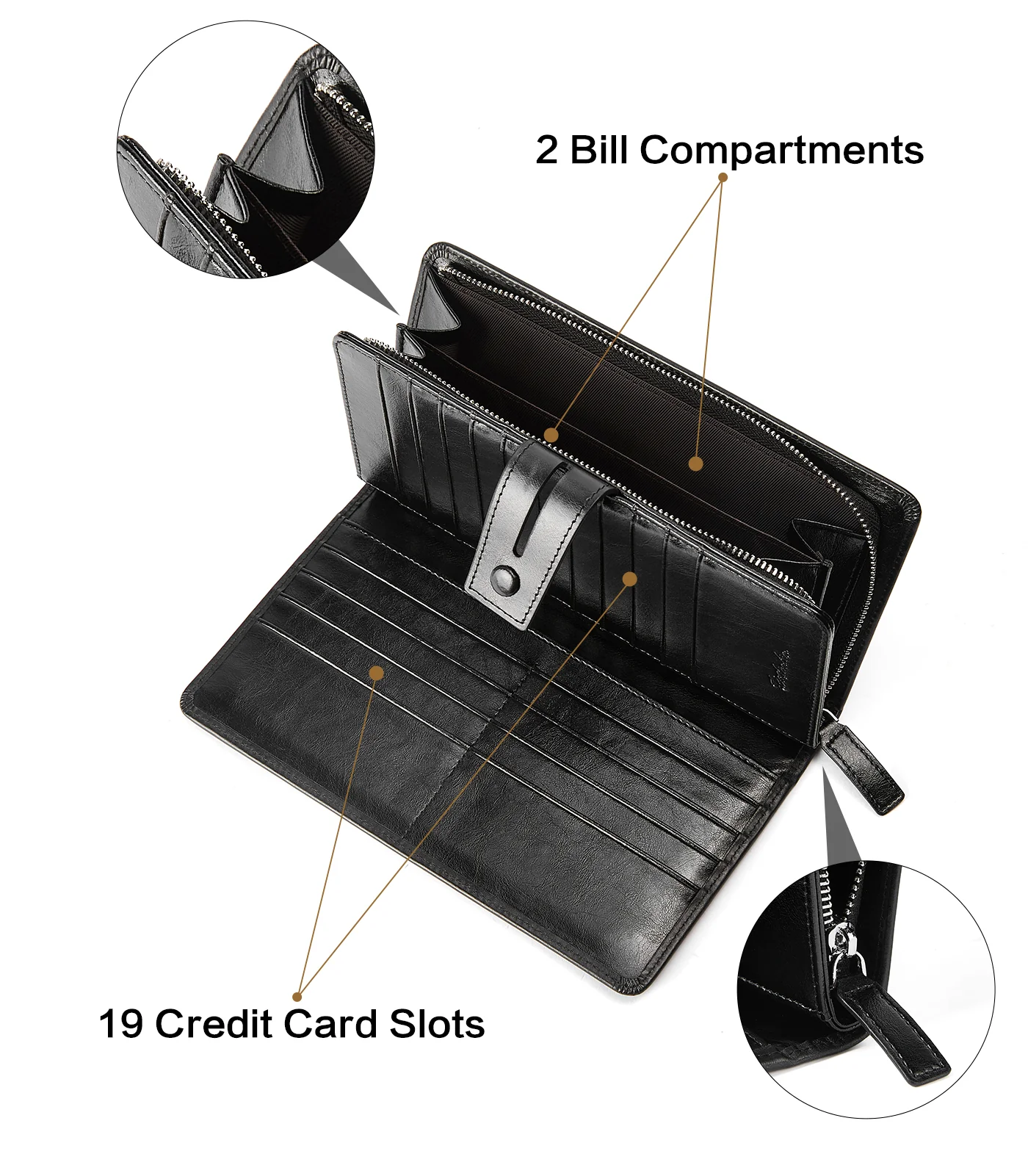 Lnna Checkbook RFID Wallet Cash Clutch Purses —— Superstar - Image 16
