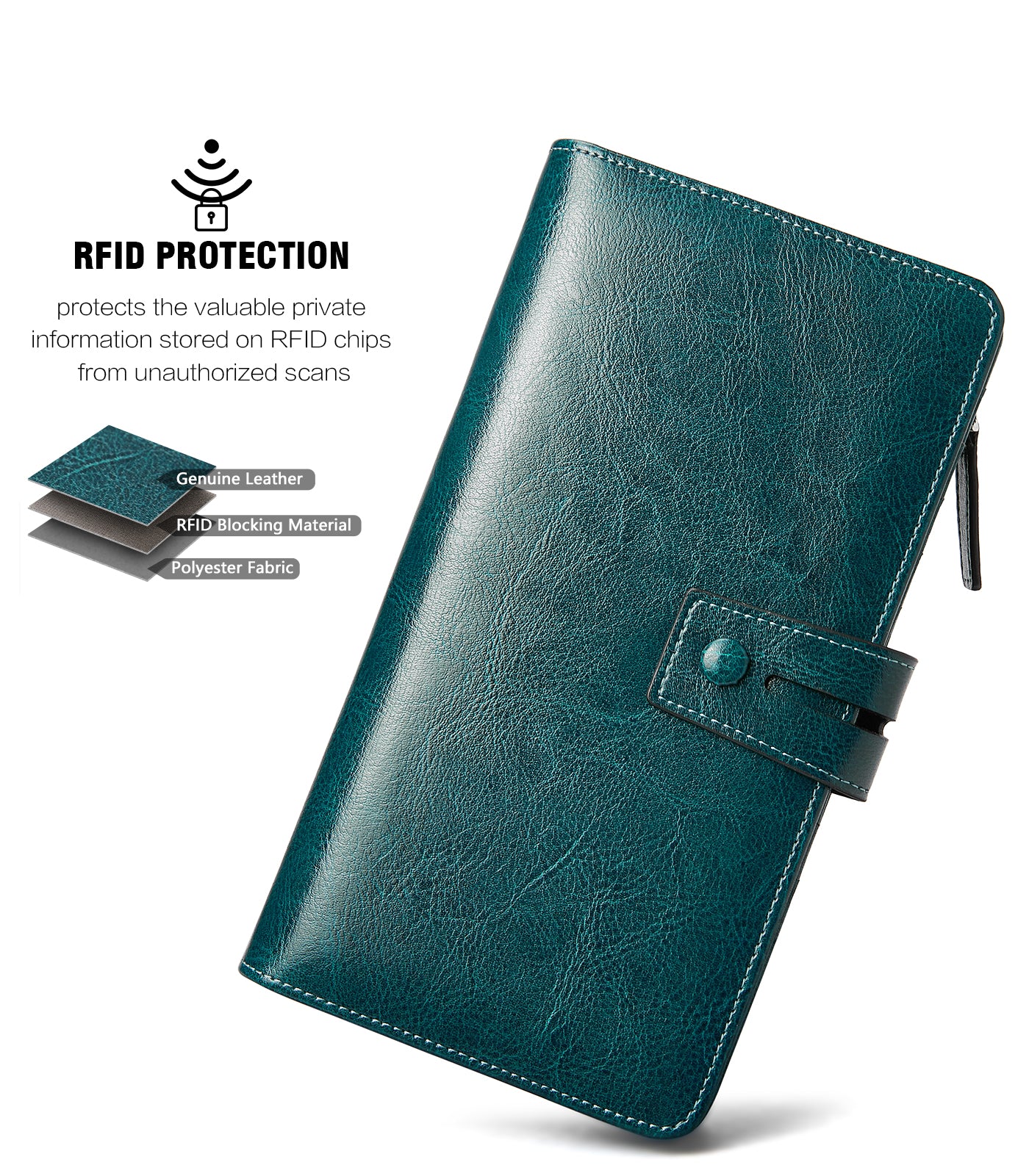 Lnna Checkbook RFID Wallet Cash Clutch Purses —— Superstar - Image 23